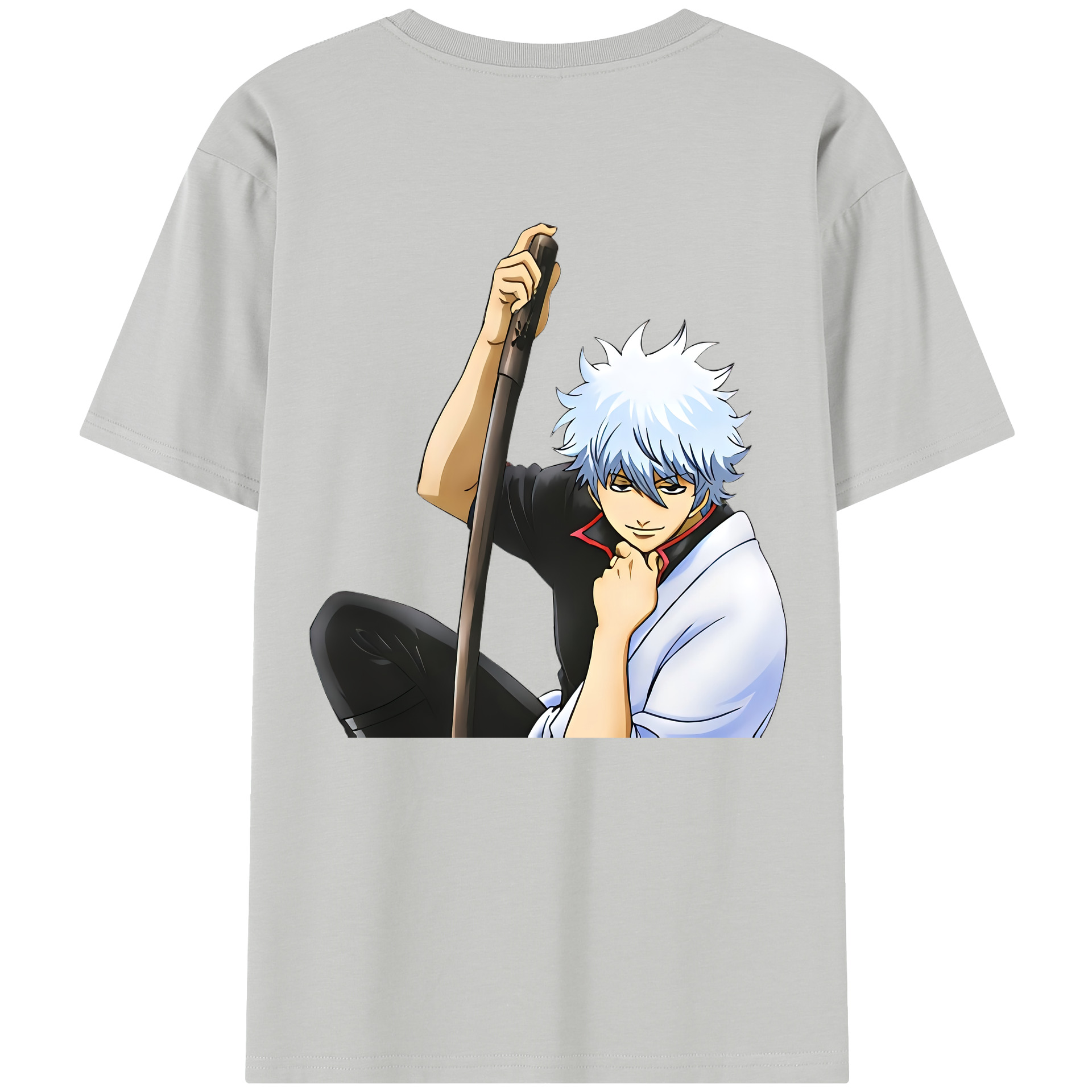 （画像用） ぎんたま 坂田銀時（さかたぎんとき） 神楽 志村新八（しむら しんぱち） GINTAMA Sakata Gintoki Kagura Shimura Shinpachi 綿100％半袖Tシャツ（背面プリント）