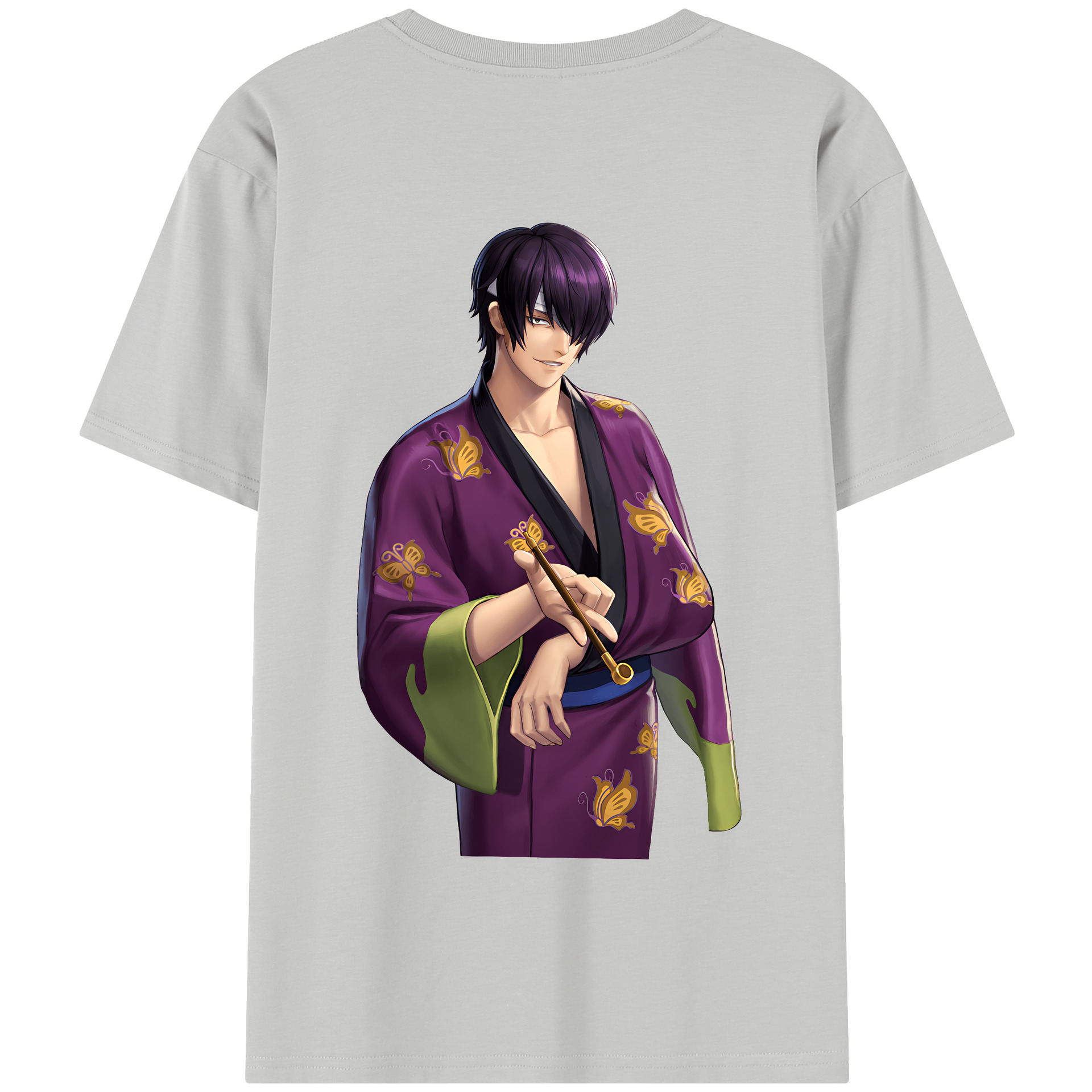 （画像用） ぎんたま 坂田銀時（さかたぎんとき） 神楽 志村新八（しむら しんぱち） GINTAMA Sakata Gintoki Kagura Shimura Shinpachi 綿100％半袖Tシャツ（背面プリント）