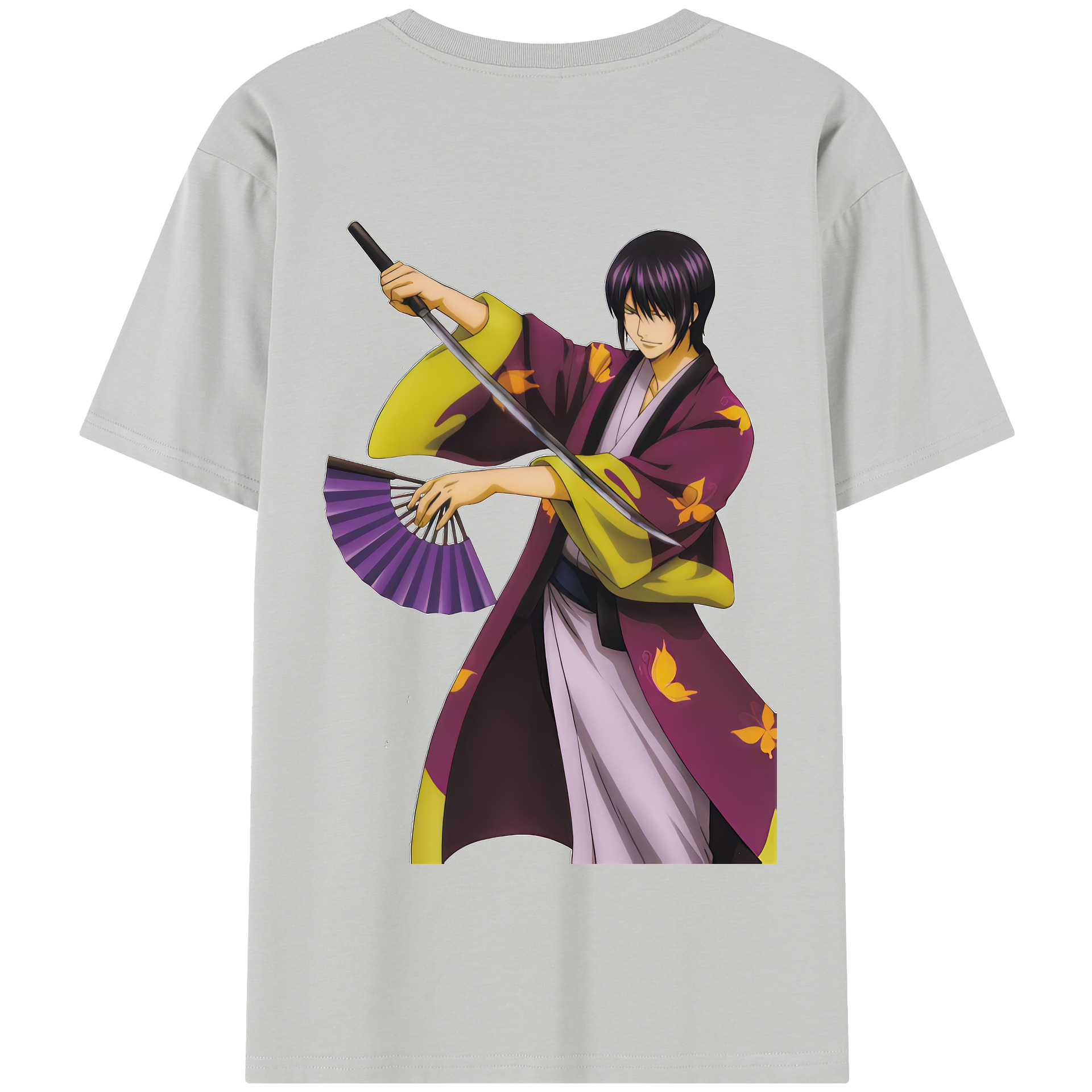 （画像用） ぎんたま 坂田銀時（さかたぎんとき） 神楽 志村新八（しむら しんぱち） GINTAMA Sakata Gintoki Kagura Shimura Shinpachi 綿100％半袖Tシャツ（背面プリント）