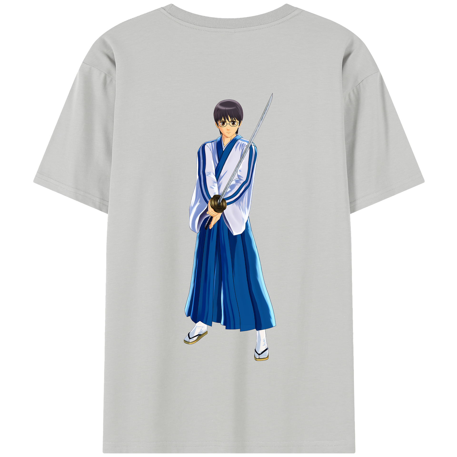（画像用） ぎんたま 坂田銀時（さかたぎんとき） 神楽 志村新八（しむら しんぱち） GINTAMA Sakata Gintoki Kagura Shimura Shinpachi 綿100％半袖Tシャツ（背面プリント）