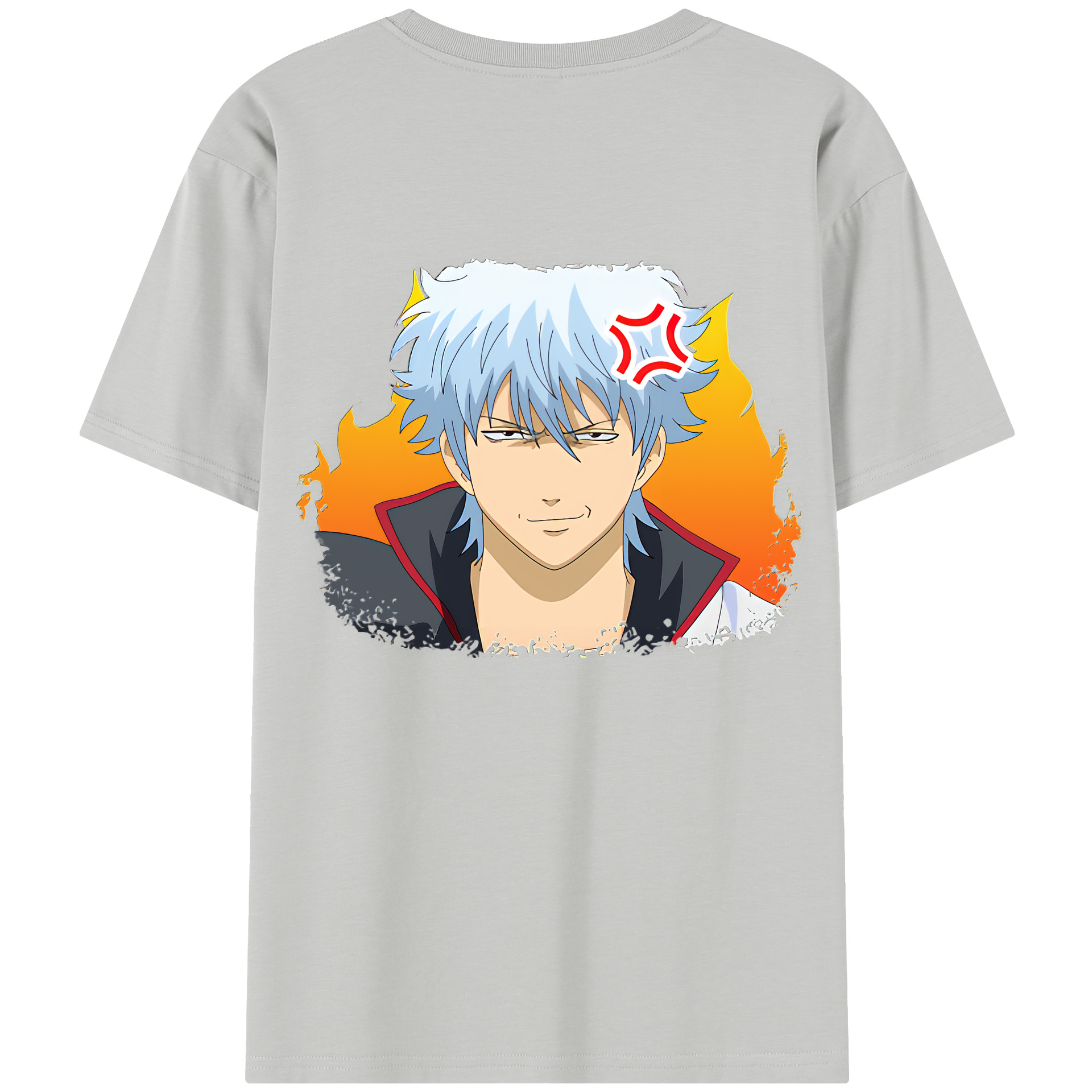 （画像用） ぎんたま 坂田銀時（さかたぎんとき） 神楽 志村新八（しむら しんぱち） GINTAMA Sakata Gintoki Kagura Shimura Shinpachi 綿100％半袖Tシャツ（背面プリント）
