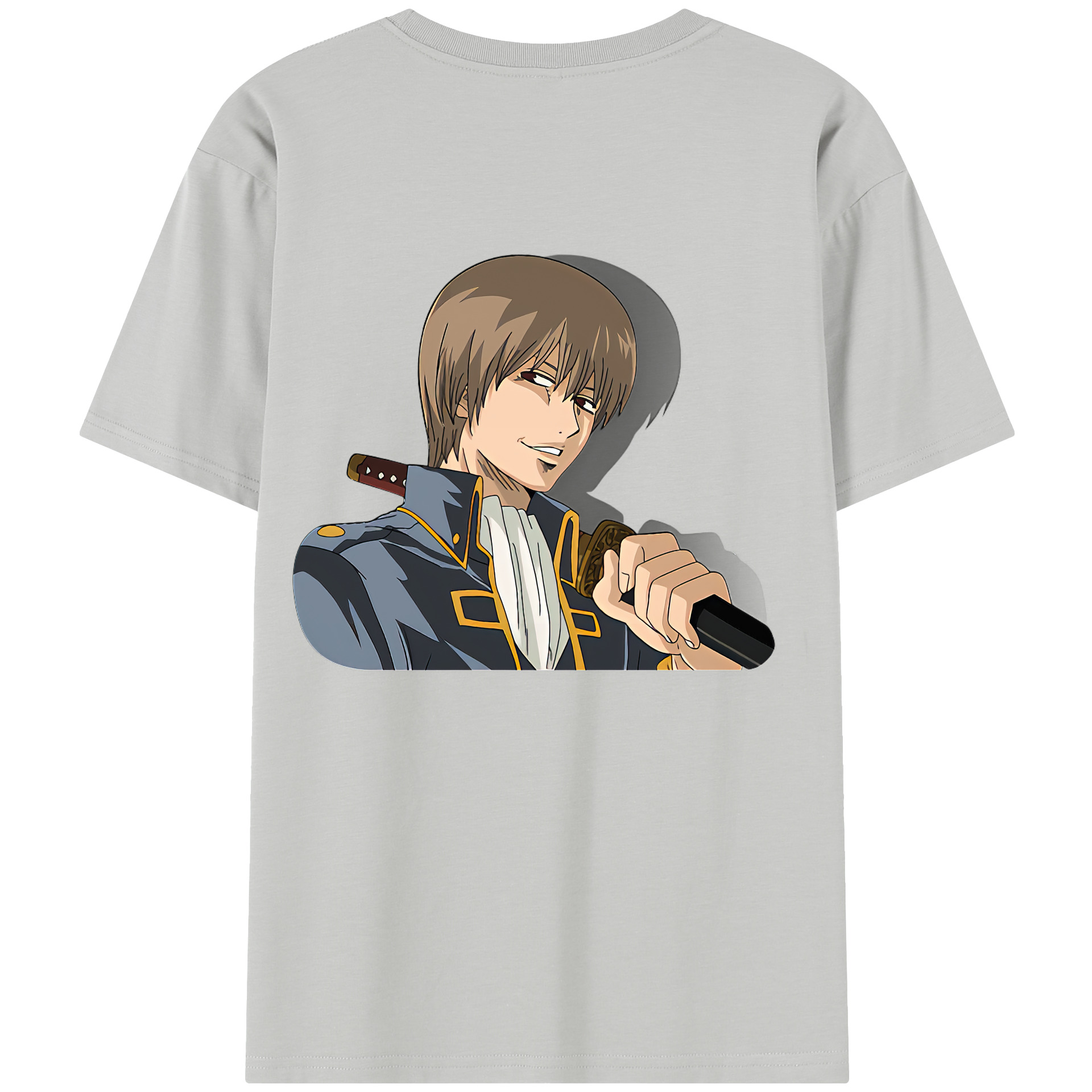 （画像用） ぎんたま 坂田銀時（さかたぎんとき） 神楽 志村新八（しむら しんぱち） GINTAMA Sakata Gintoki Kagura Shimura Shinpachi 綿100％半袖Tシャツ（背面プリント）