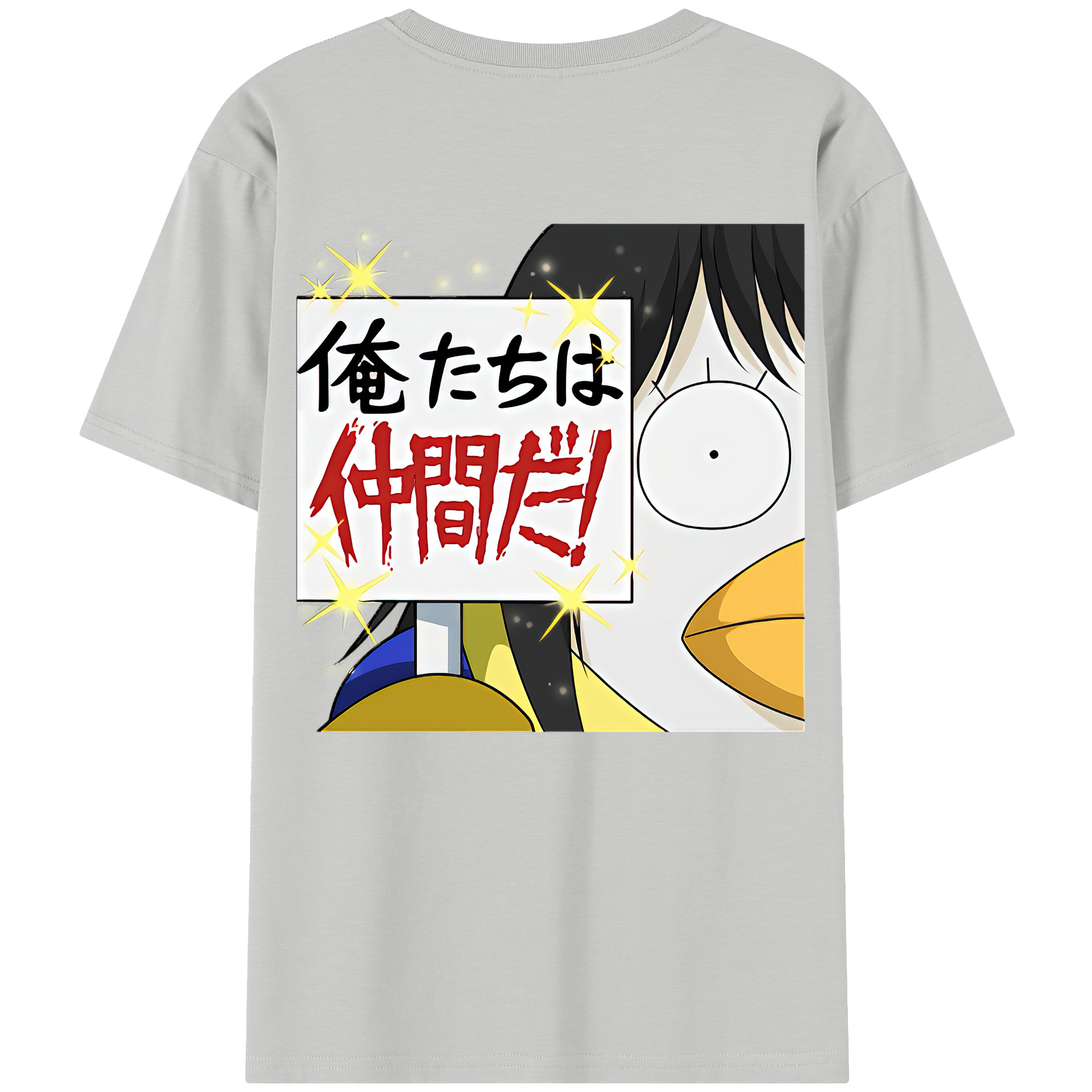 （画像用） ぎんたま 坂田銀時（さかたぎんとき） 神楽 志村新八（しむら しんぱち） GINTAMA Sakata Gintoki Kagura Shimura Shinpachi 綿100％半袖Tシャツ（背面プリント）