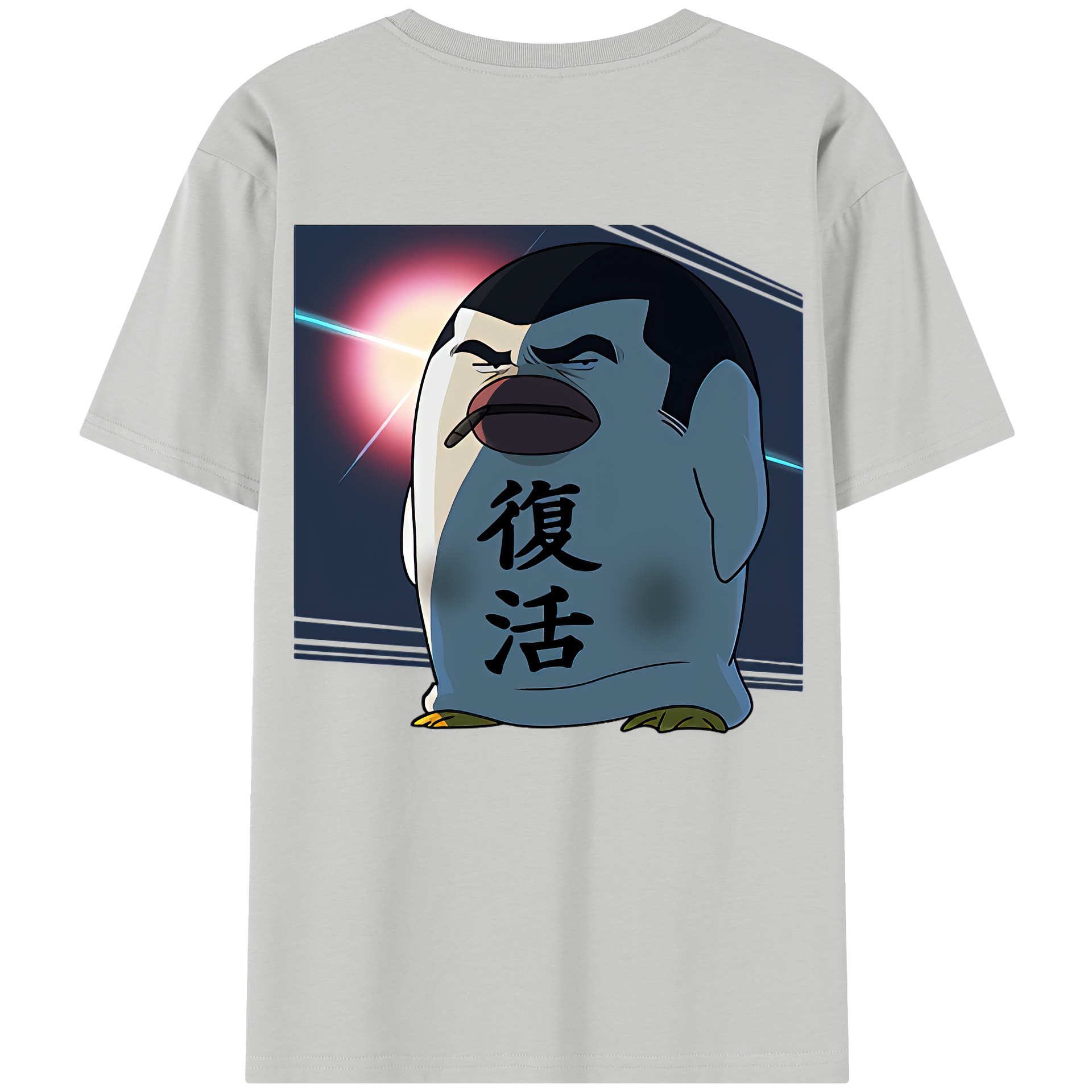 （画像用） ぎんたま 坂田銀時（さかたぎんとき） 神楽 志村新八（しむら しんぱち） GINTAMA Sakata Gintoki Kagura Shimura Shinpachi 綿100％半袖Tシャツ（背面プリント）