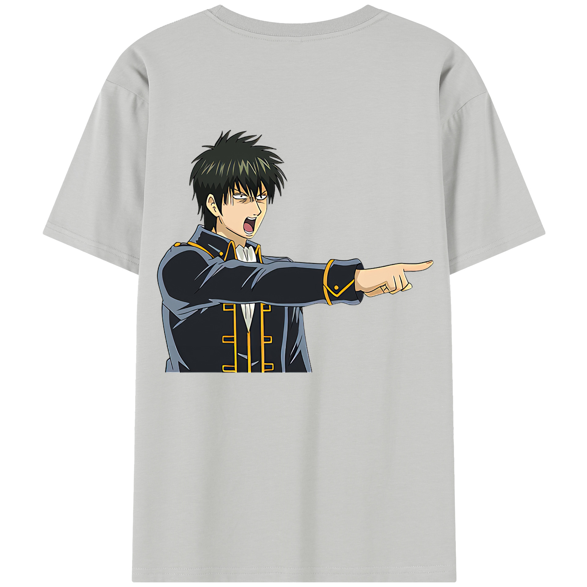 （画像用） ぎんたま 坂田銀時（さかたぎんとき） 神楽 志村新八（しむら しんぱち） GINTAMA Sakata Gintoki Kagura Shimura Shinpachi 綿100％半袖Tシャツ（背面プリント）