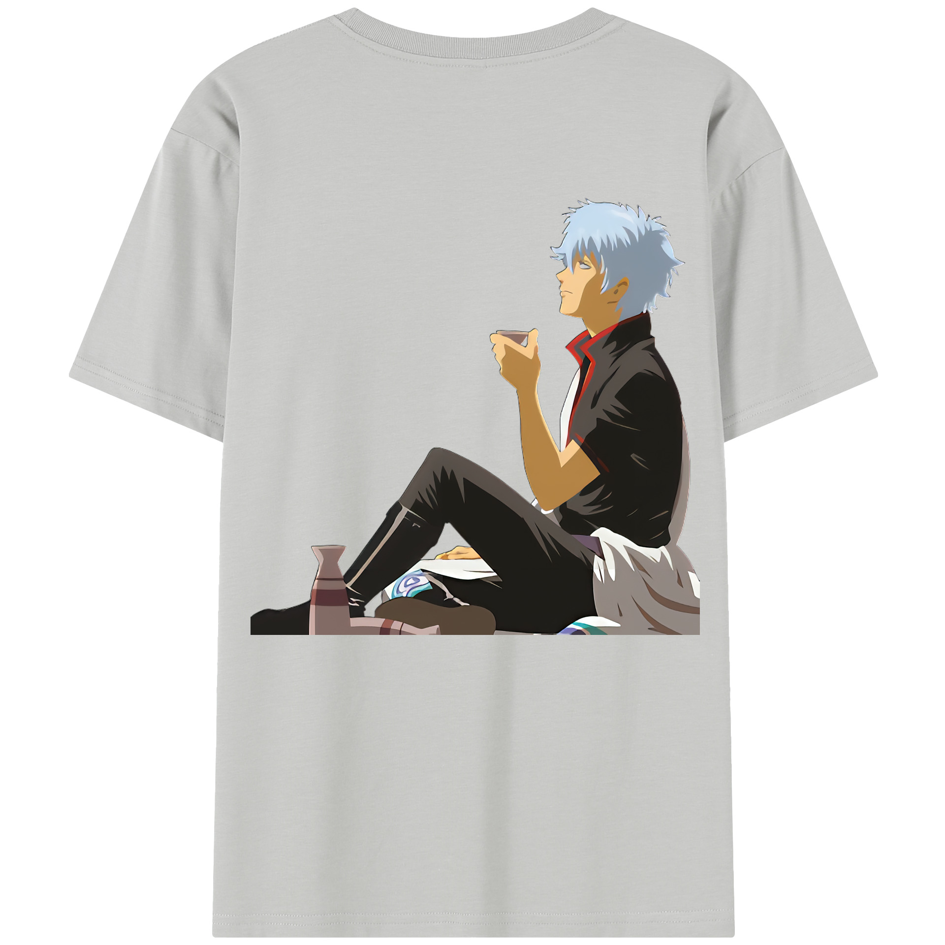 （画像用） ぎんたま 坂田銀時（さかたぎんとき） 神楽 志村新八（しむら しんぱち） GINTAMA Sakata Gintoki Kagura Shimura Shinpachi 綿100％半袖Tシャツ（背面プリント）