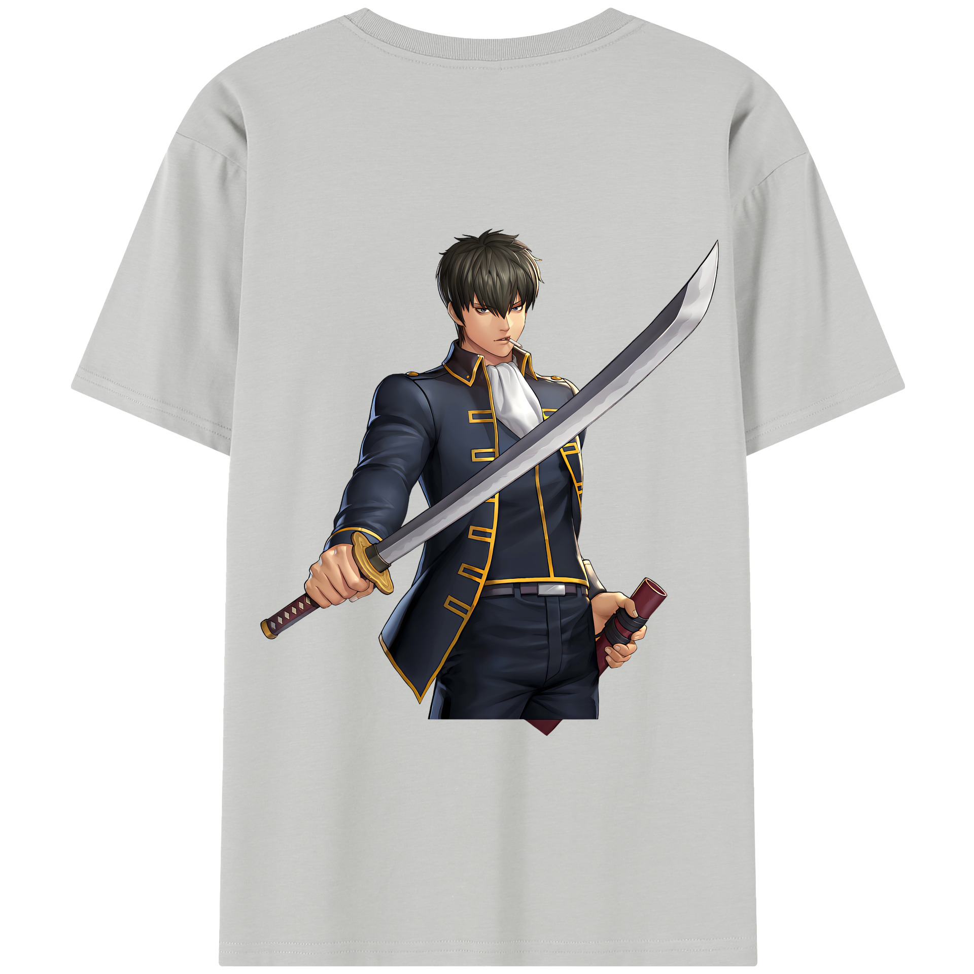 （画像用） ぎんたま 坂田銀時（さかたぎんとき） 神楽 志村新八（しむら しんぱち） GINTAMA Sakata Gintoki Kagura Shimura Shinpachi 綿100％半袖Tシャツ（背面プリント）