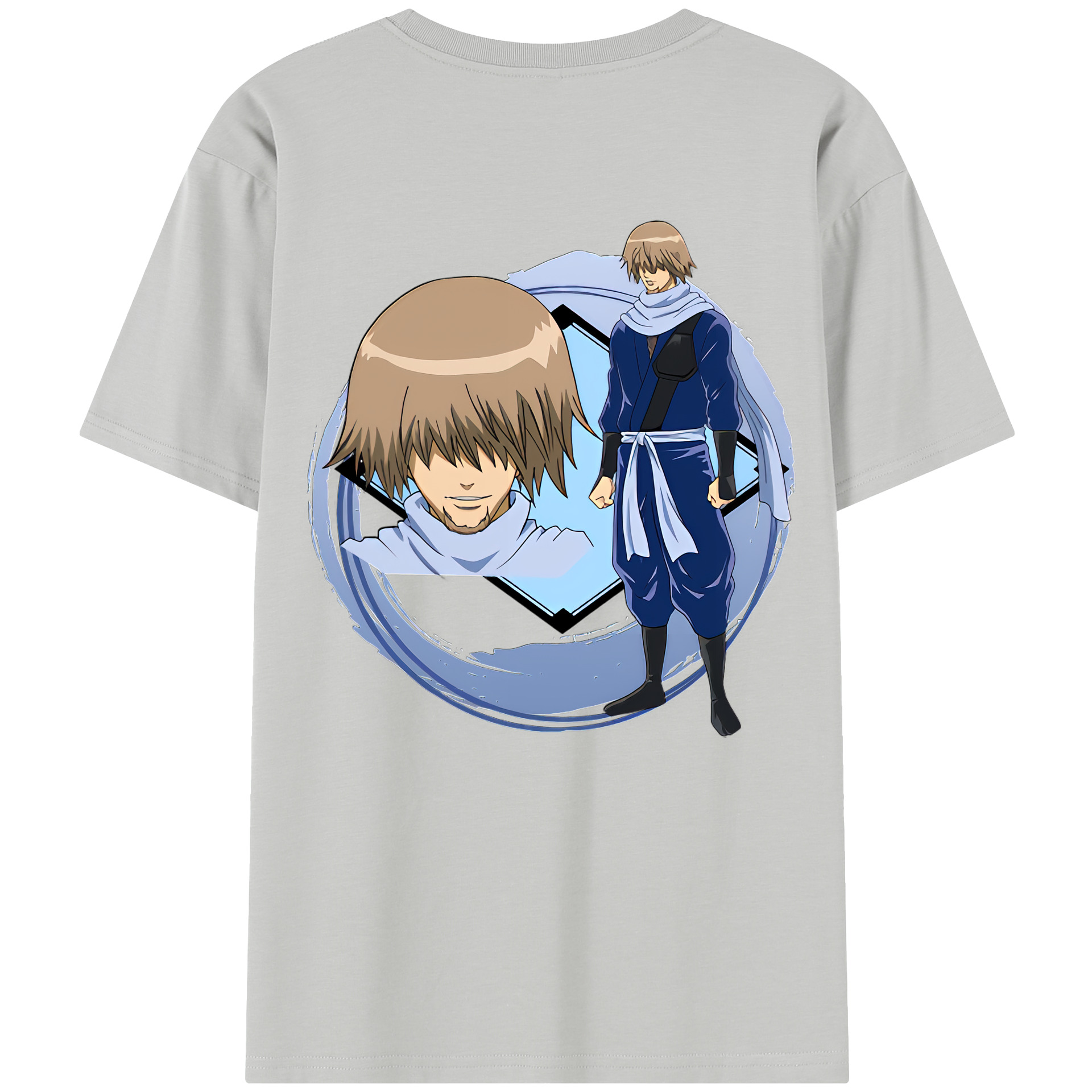 （画像用） ぎんたま 坂田銀時（さかたぎんとき） 神楽 志村新八（しむら しんぱち） GINTAMA Sakata Gintoki Kagura Shimura Shinpachi 綿100％半袖Tシャツ（背面プリント）
