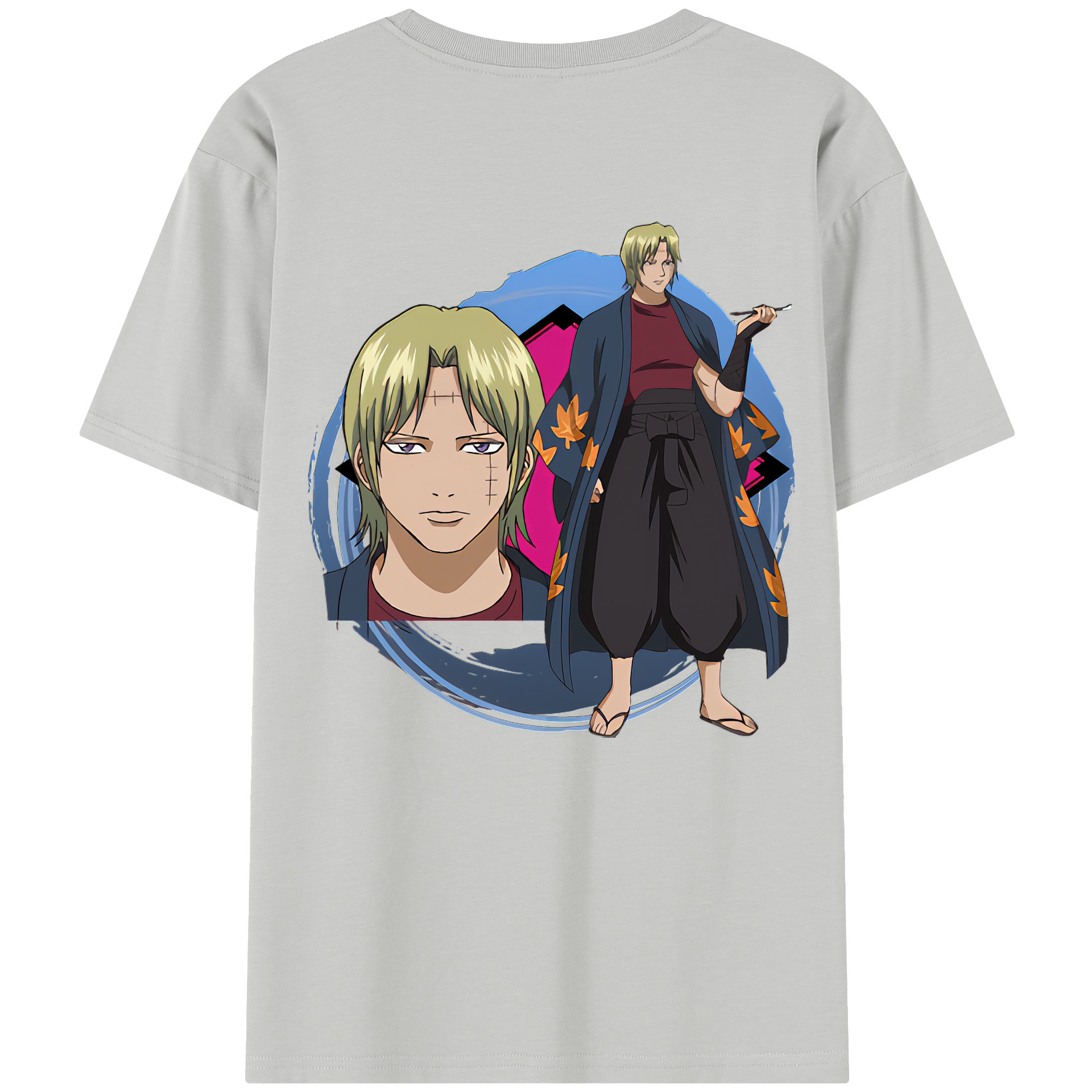 （画像用） ぎんたま 坂田銀時（さかたぎんとき） 神楽 志村新八（しむら しんぱち） GINTAMA Sakata Gintoki Kagura Shimura Shinpachi 綿100％半袖Tシャツ（背面プリント）