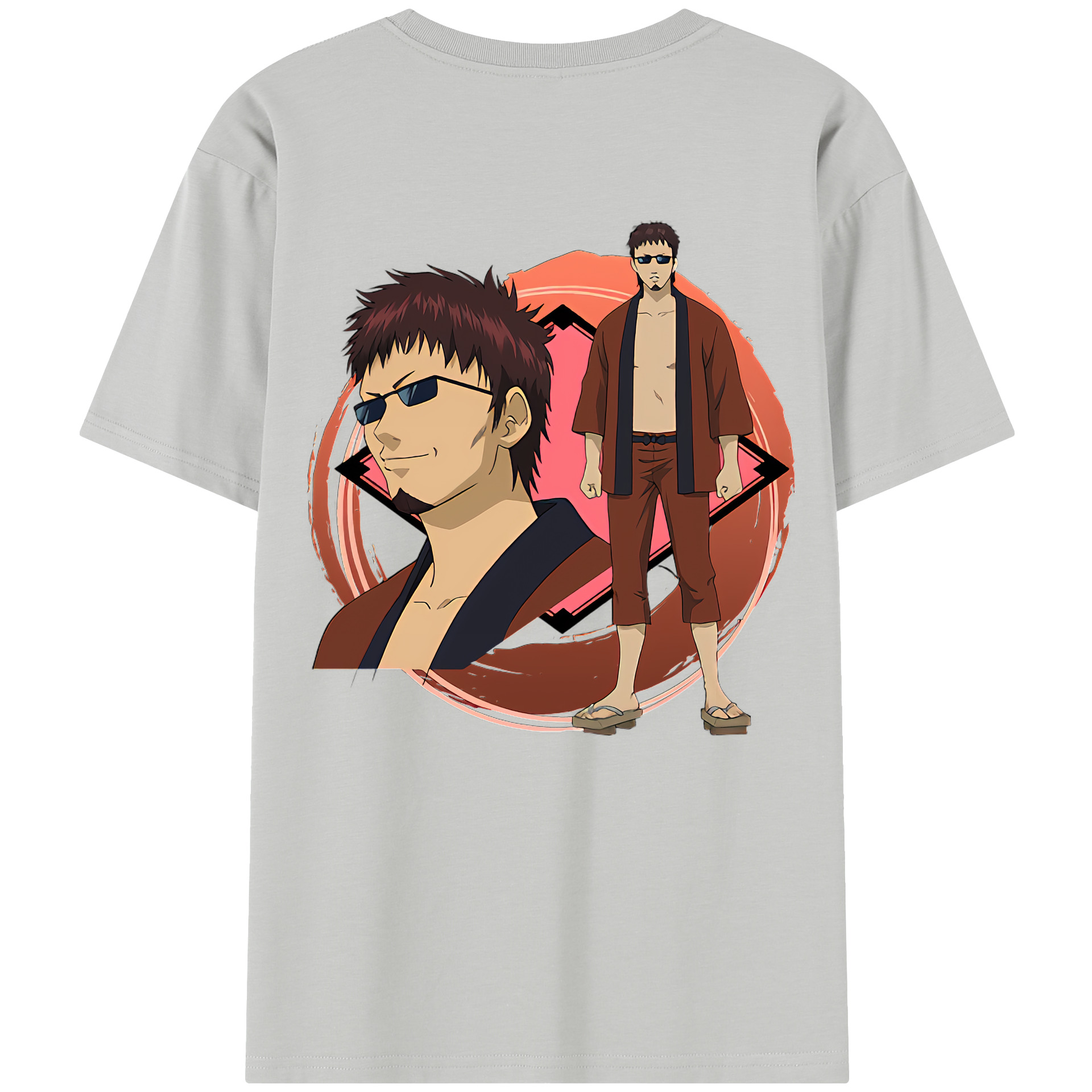 （画像用） ぎんたま 坂田銀時（さかたぎんとき） 神楽 志村新八（しむら しんぱち） GINTAMA Sakata Gintoki Kagura Shimura Shinpachi 綿100％半袖Tシャツ（背面プリント）