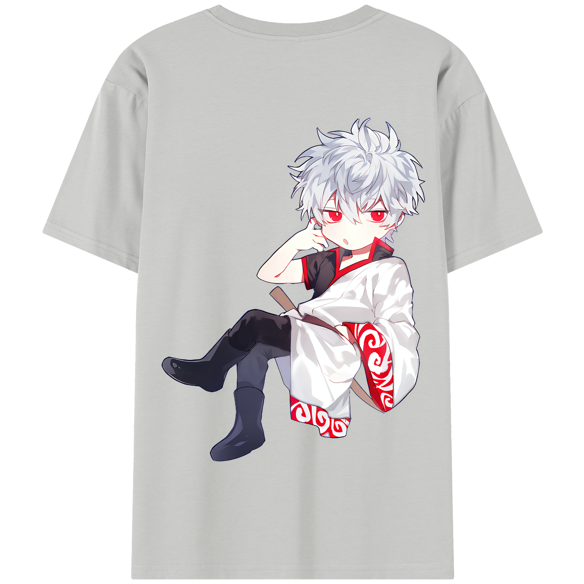（画像用） ぎんたま 坂田銀時（さかたぎんとき） 神楽 志村新八（しむら しんぱち） GINTAMA Sakata Gintoki Kagura Shimura Shinpachi 綿100％半袖Tシャツ（背面プリント）