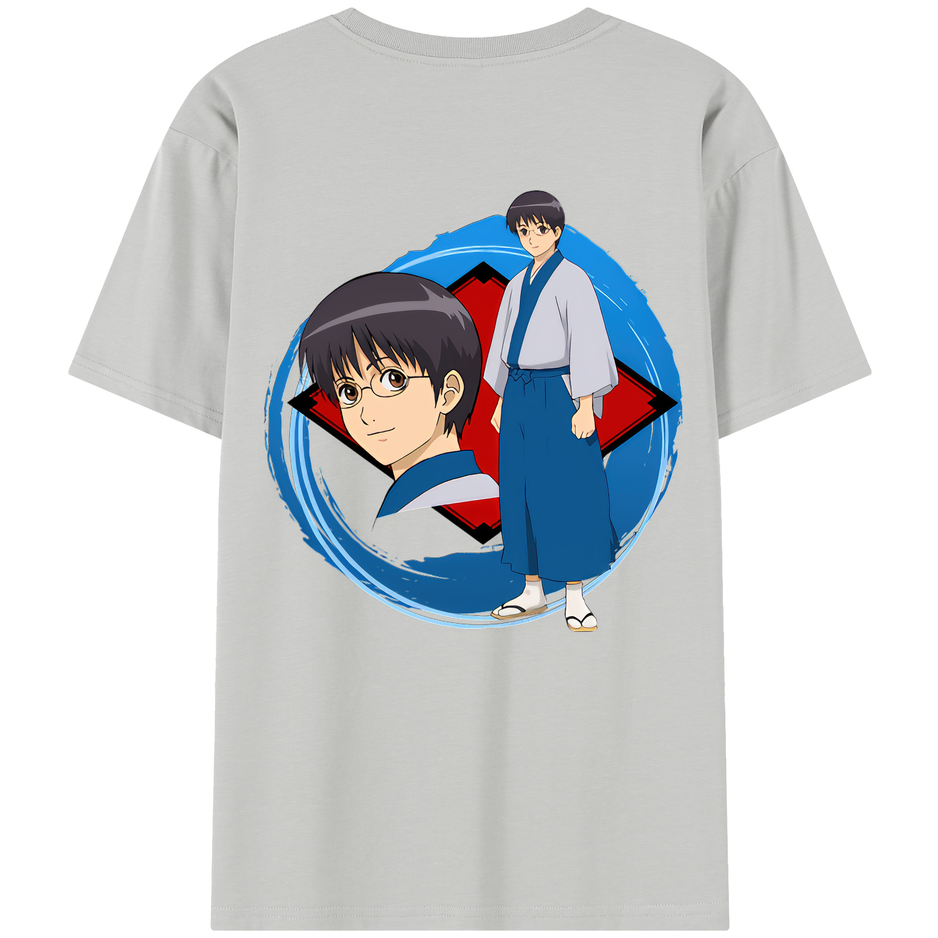 （画像用） ぎんたま 坂田銀時（さかたぎんとき） 神楽 志村新八（しむら しんぱち） GINTAMA Sakata Gintoki Kagura Shimura Shinpachi 綿100％半袖Tシャツ（背面プリント）