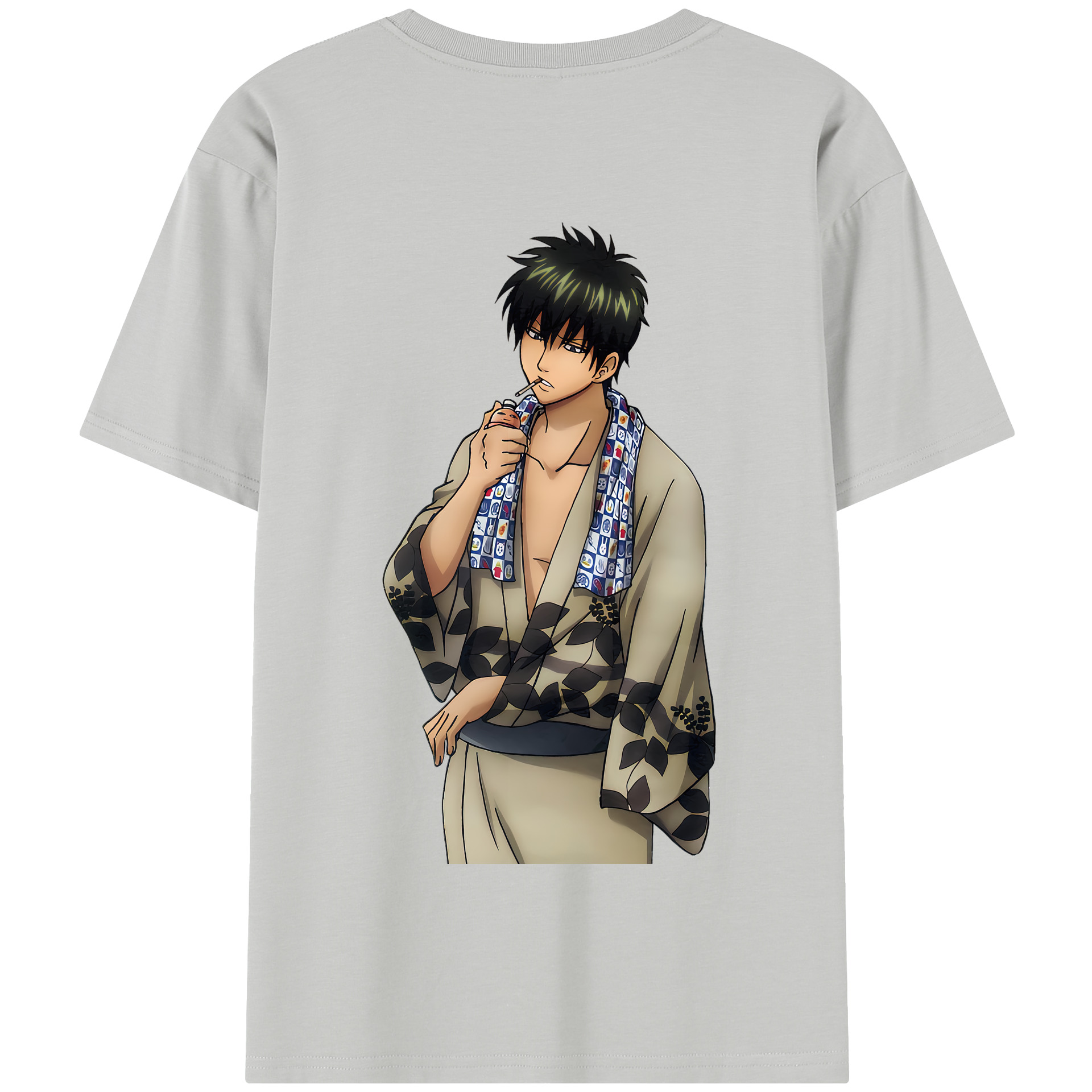 （画像用） ぎんたま 坂田銀時（さかたぎんとき） 神楽 志村新八（しむら しんぱち） GINTAMA Sakata Gintoki Kagura Shimura Shinpachi 綿100％半袖Tシャツ（背面プリント）