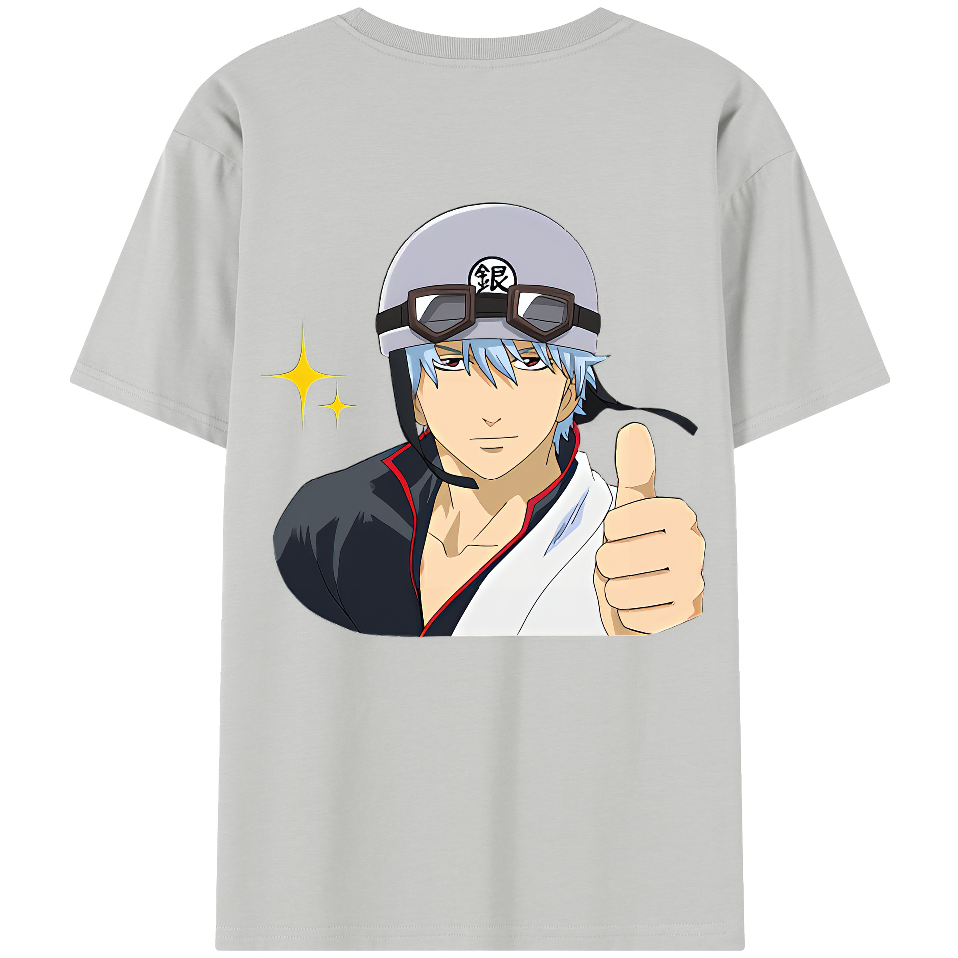 （画像用） ぎんたま 坂田銀時（さかたぎんとき） 神楽 志村新八（しむら しんぱち） GINTAMA Sakata Gintoki Kagura Shimura Shinpachi 綿100％半袖Tシャツ（背面プリント）