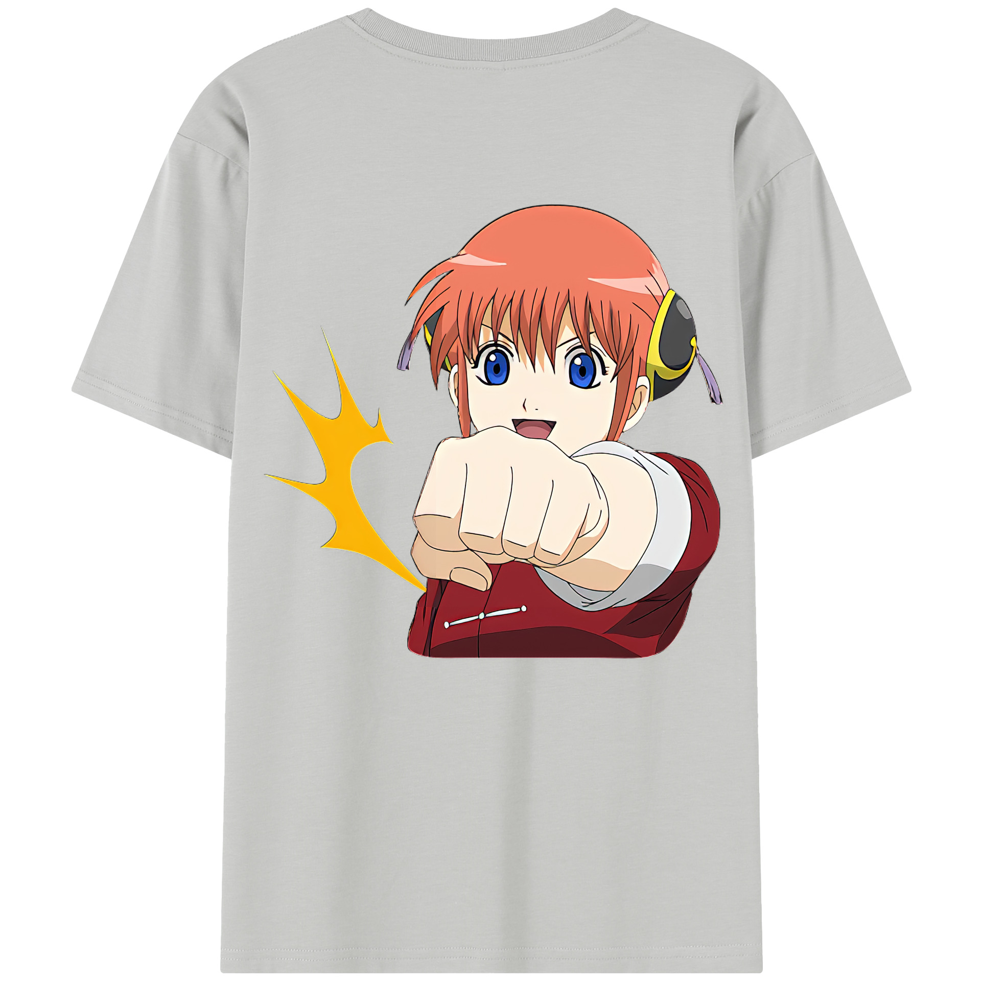 （画像用） ぎんたま 坂田銀時（さかたぎんとき） 神楽 志村新八（しむら しんぱち） GINTAMA Sakata Gintoki Kagura Shimura Shinpachi 綿100％半袖Tシャツ（背面プリント）