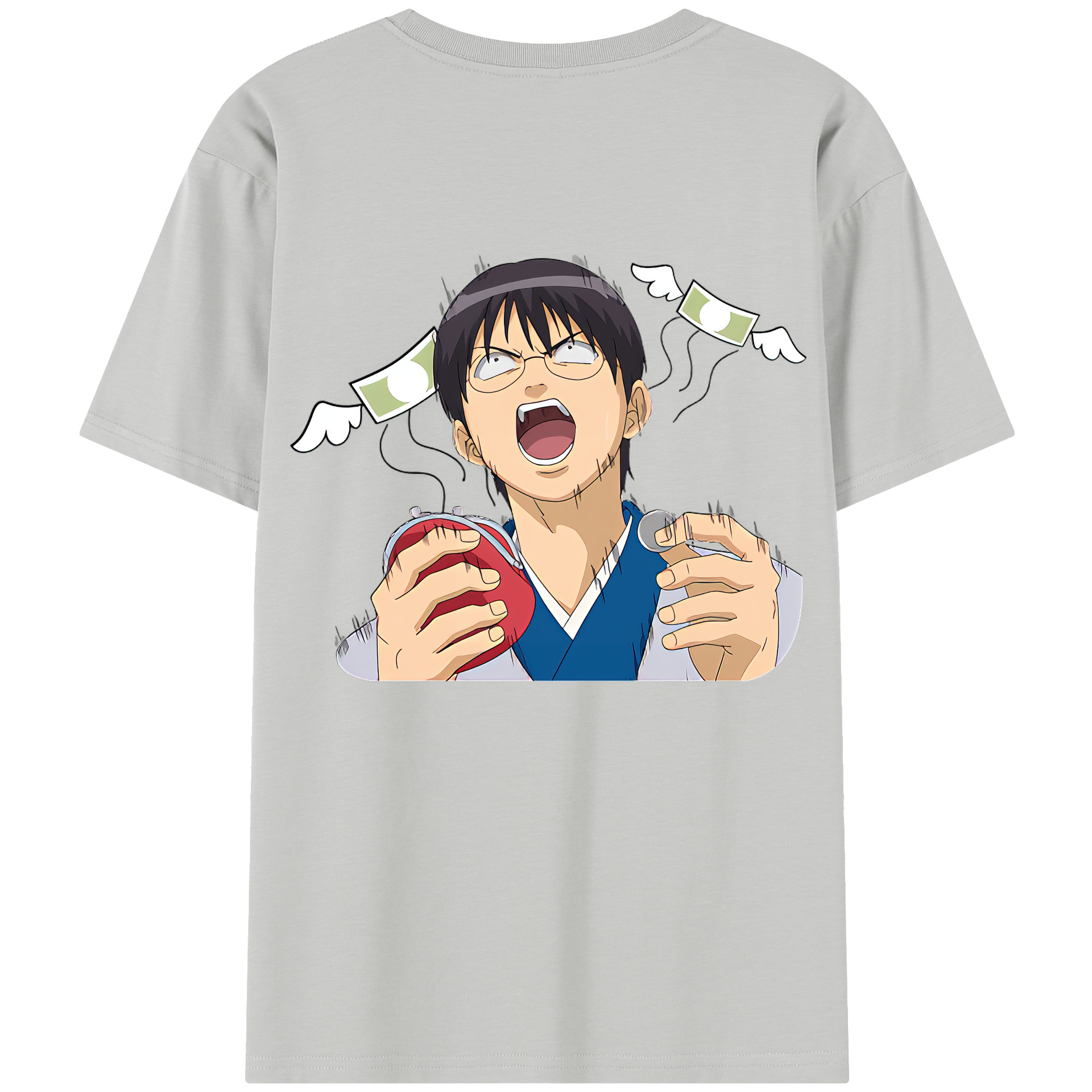 （画像用） ぎんたま 坂田銀時（さかたぎんとき） 神楽 志村新八（しむら しんぱち） GINTAMA Sakata Gintoki Kagura Shimura Shinpachi 綿100％半袖Tシャツ（背面プリント）