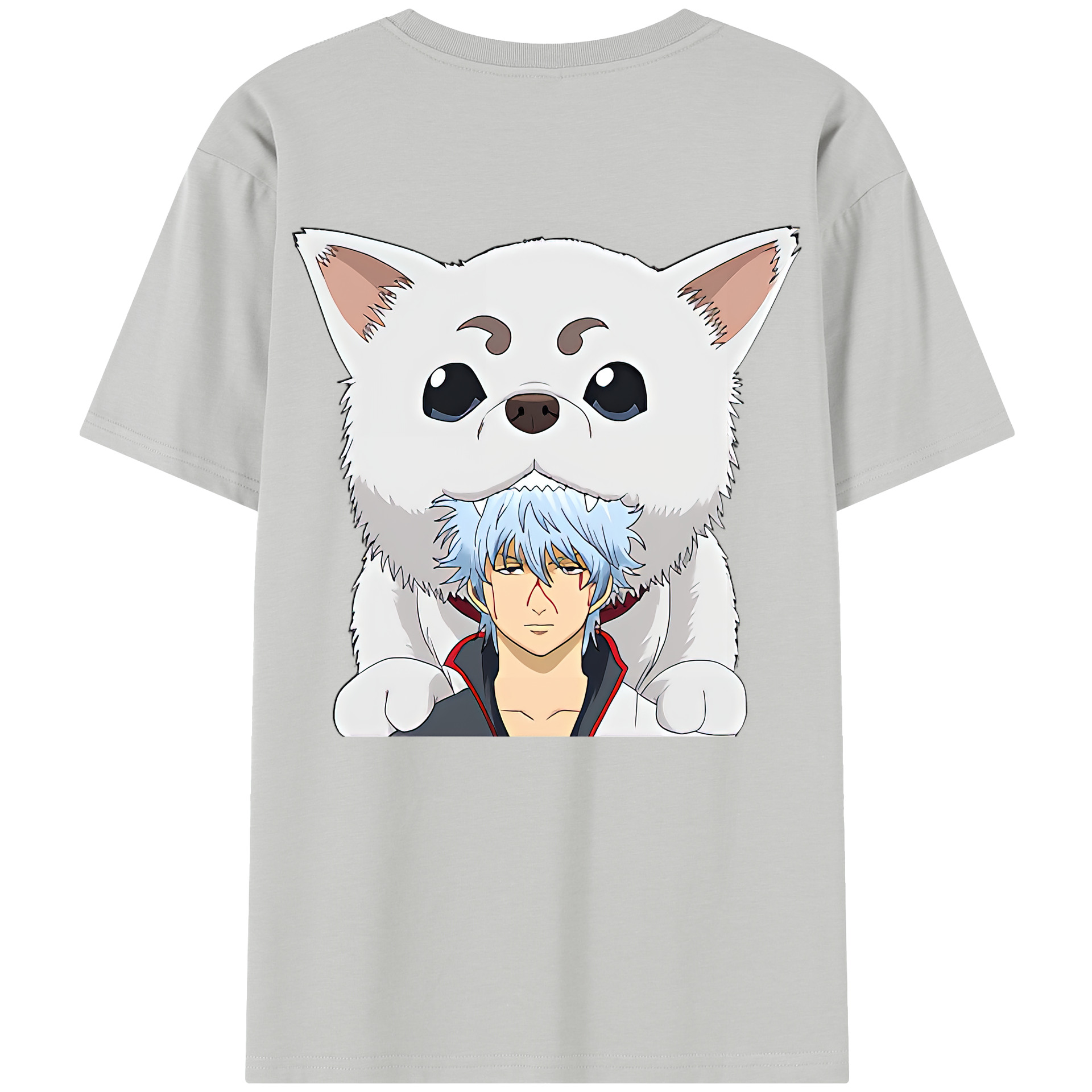 （画像用） ぎんたま 坂田銀時（さかたぎんとき） 神楽 志村新八（しむら しんぱち） GINTAMA Sakata Gintoki Kagura Shimura Shinpachi 綿100％半袖Tシャツ（背面プリント）