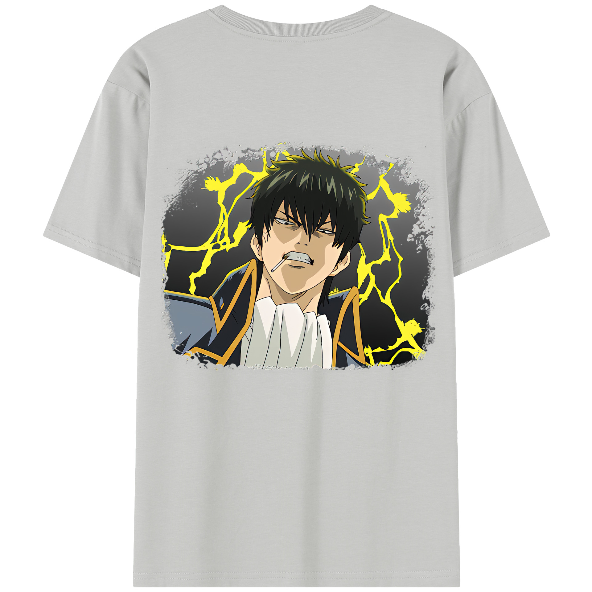 （画像用） ぎんたま 坂田銀時（さかたぎんとき） 神楽 志村新八（しむら しんぱち） GINTAMA Sakata Gintoki Kagura Shimura Shinpachi 綿100％半袖Tシャツ（背面プリント）