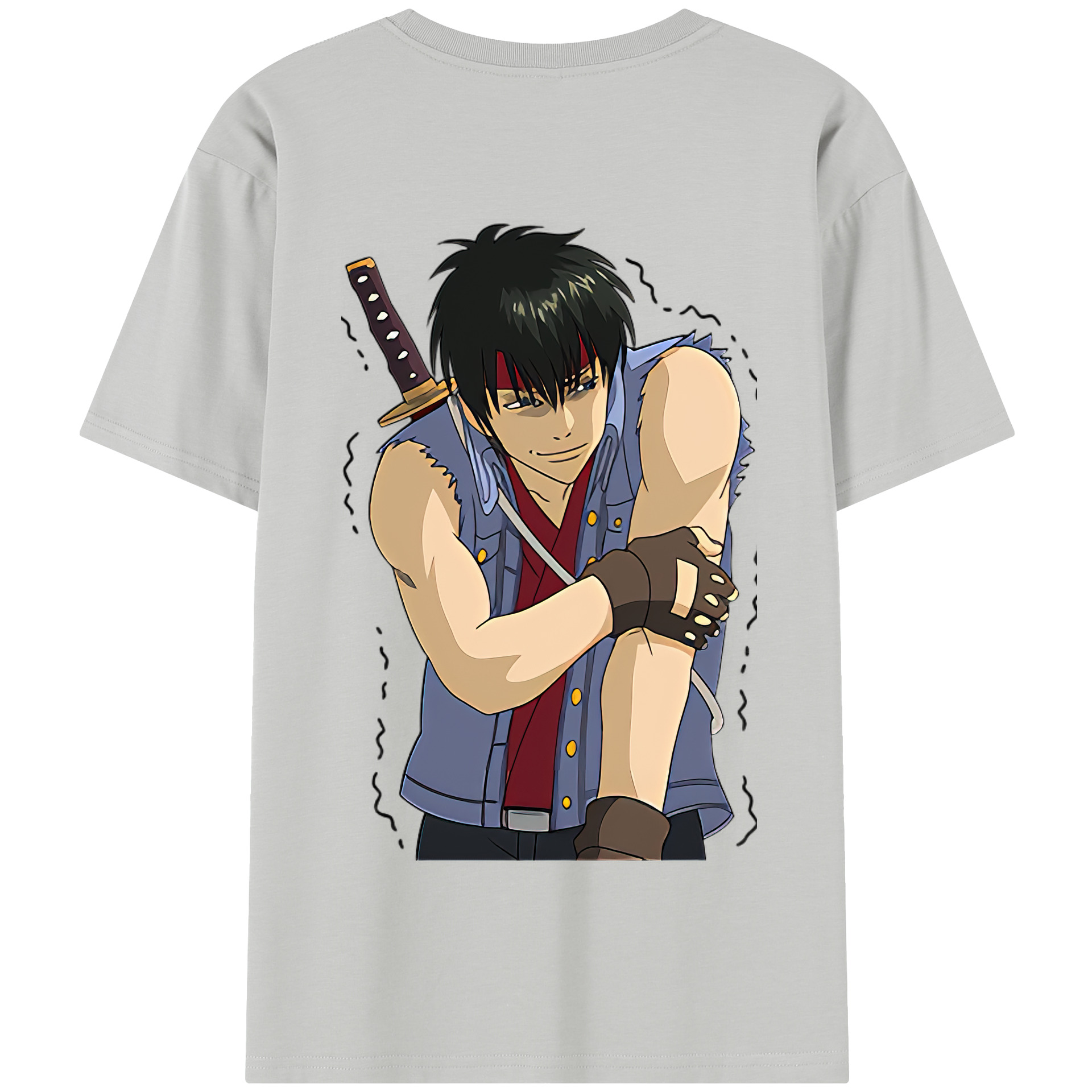 （画像用） ぎんたま 坂田銀時（さかたぎんとき） 神楽 志村新八（しむら しんぱち） GINTAMA Sakata Gintoki Kagura Shimura Shinpachi 綿100％半袖Tシャツ（背面プリント）