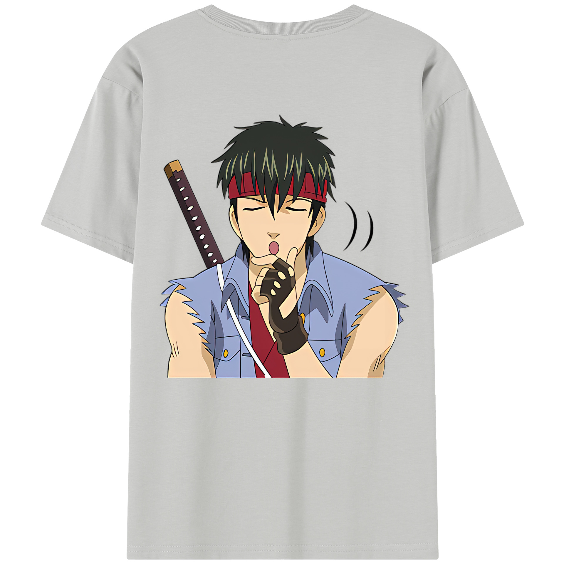 （画像用） ぎんたま 坂田銀時（さかたぎんとき） 神楽 志村新八（しむら しんぱち） GINTAMA Sakata Gintoki Kagura Shimura Shinpachi 綿100％半袖Tシャツ（背面プリント）