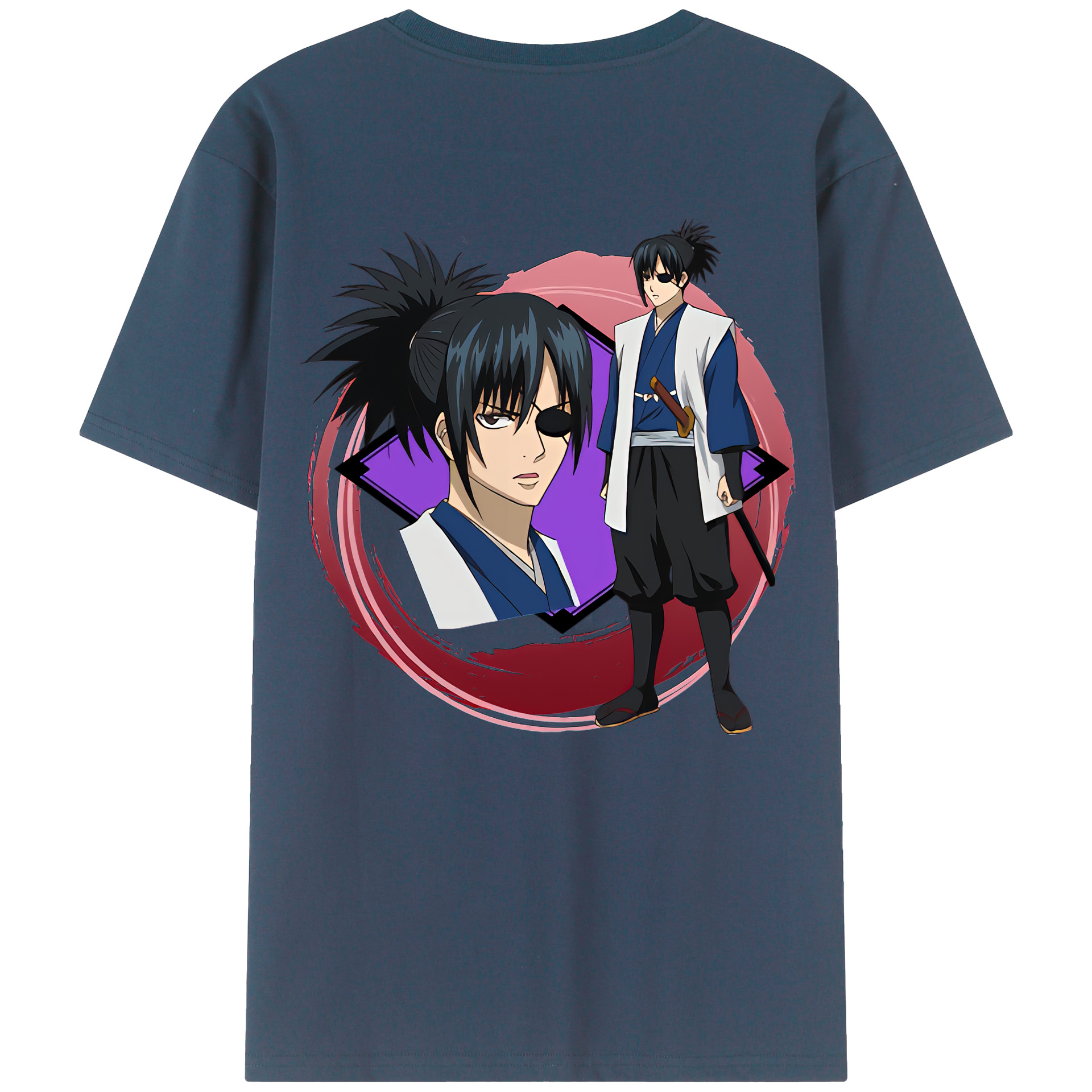 （画像用） ぎんたま 坂田銀時（さかたぎんとき） 神楽 志村新八（しむら しんぱち） GINTAMA Sakata Gintoki Kagura Shimura Shinpachi 綿100％半袖Tシャツ（背面プリント）