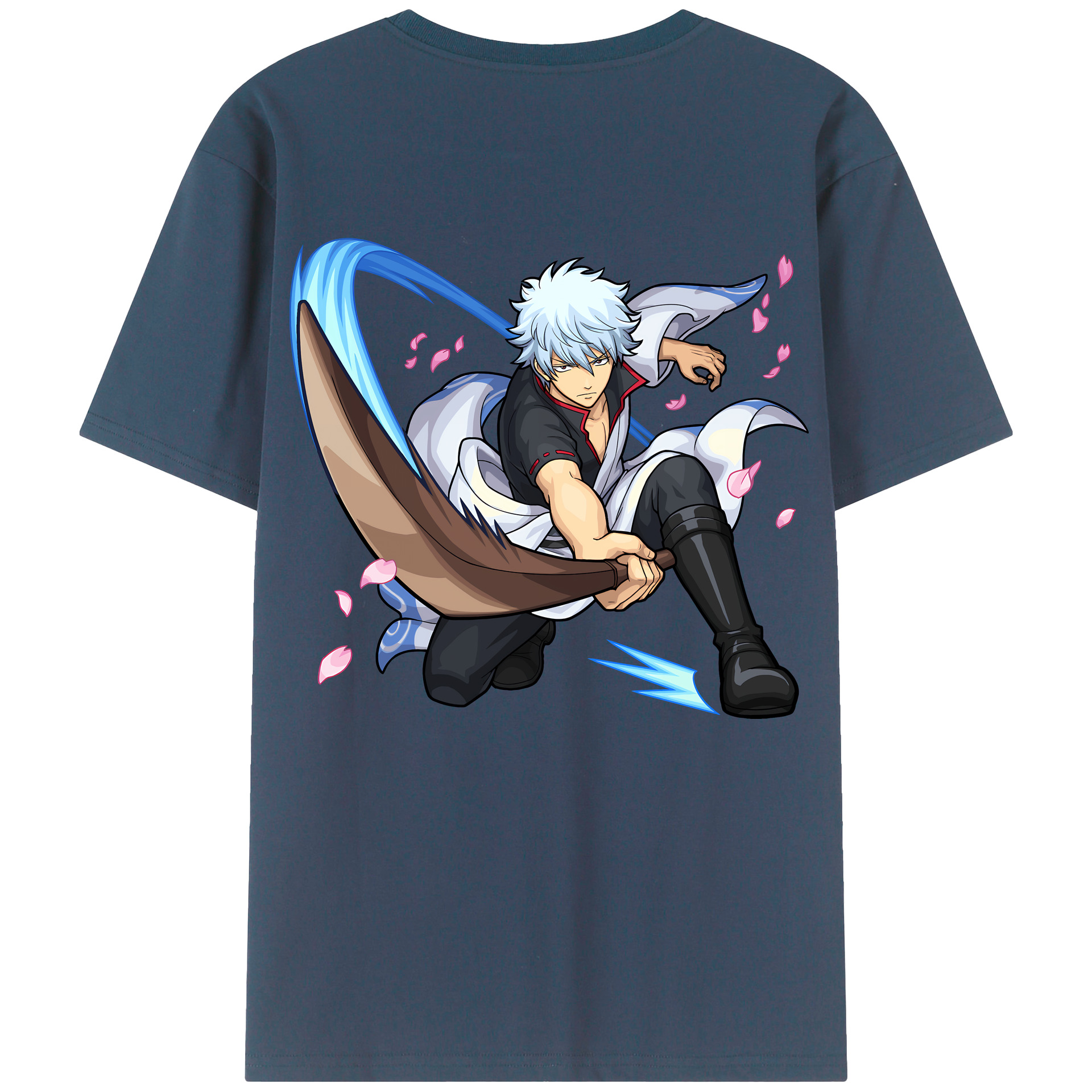（画像用） ぎんたま 坂田銀時（さかたぎんとき） 神楽 志村新八（しむら しんぱち） GINTAMA Sakata Gintoki Kagura Shimura Shinpachi 綿100％半袖Tシャツ（背面プリント）
