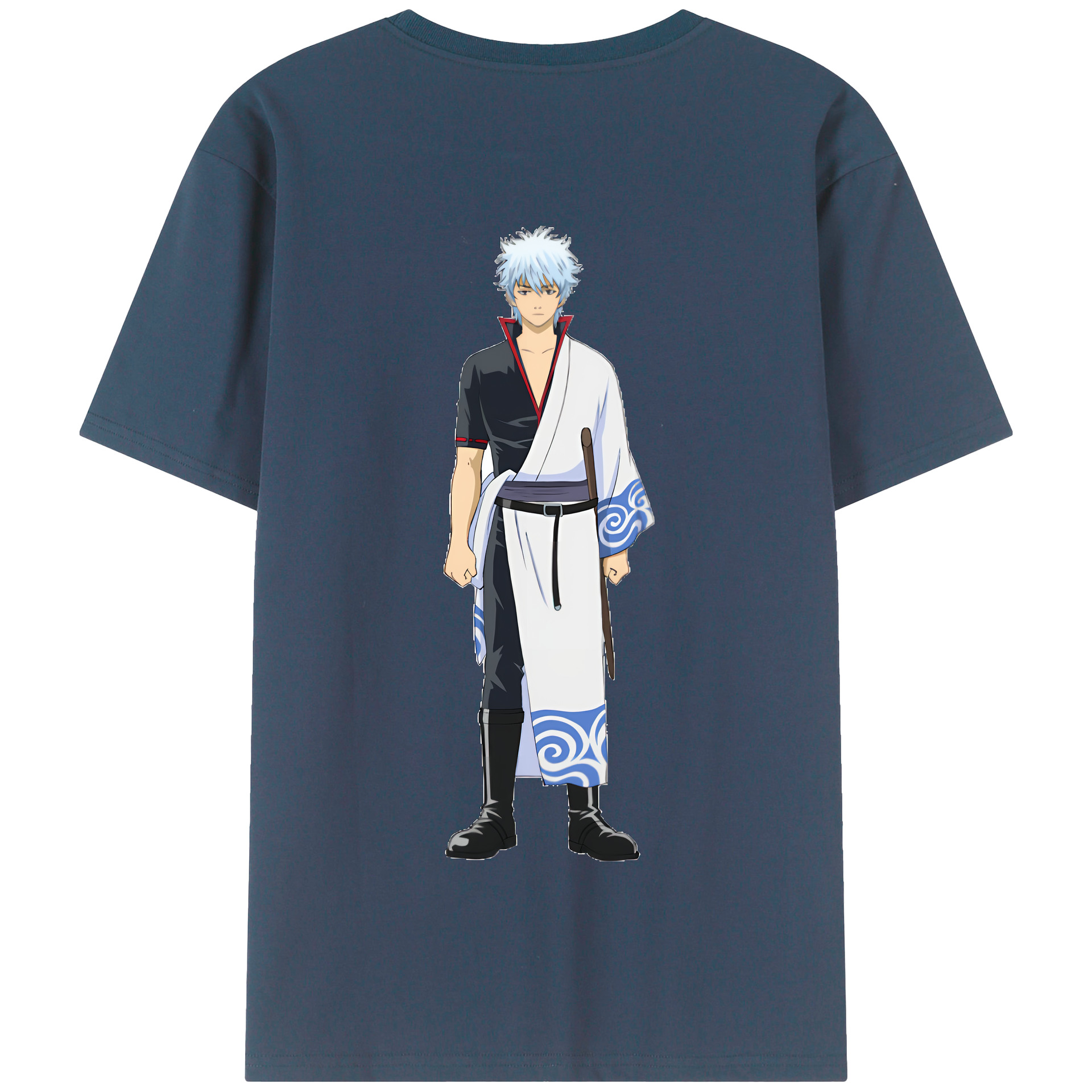 （画像用） ぎんたま 坂田銀時（さかたぎんとき） 神楽 志村新八（しむら しんぱち） GINTAMA Sakata Gintoki Kagura Shimura Shinpachi 綿100％半袖Tシャツ（背面プリント）