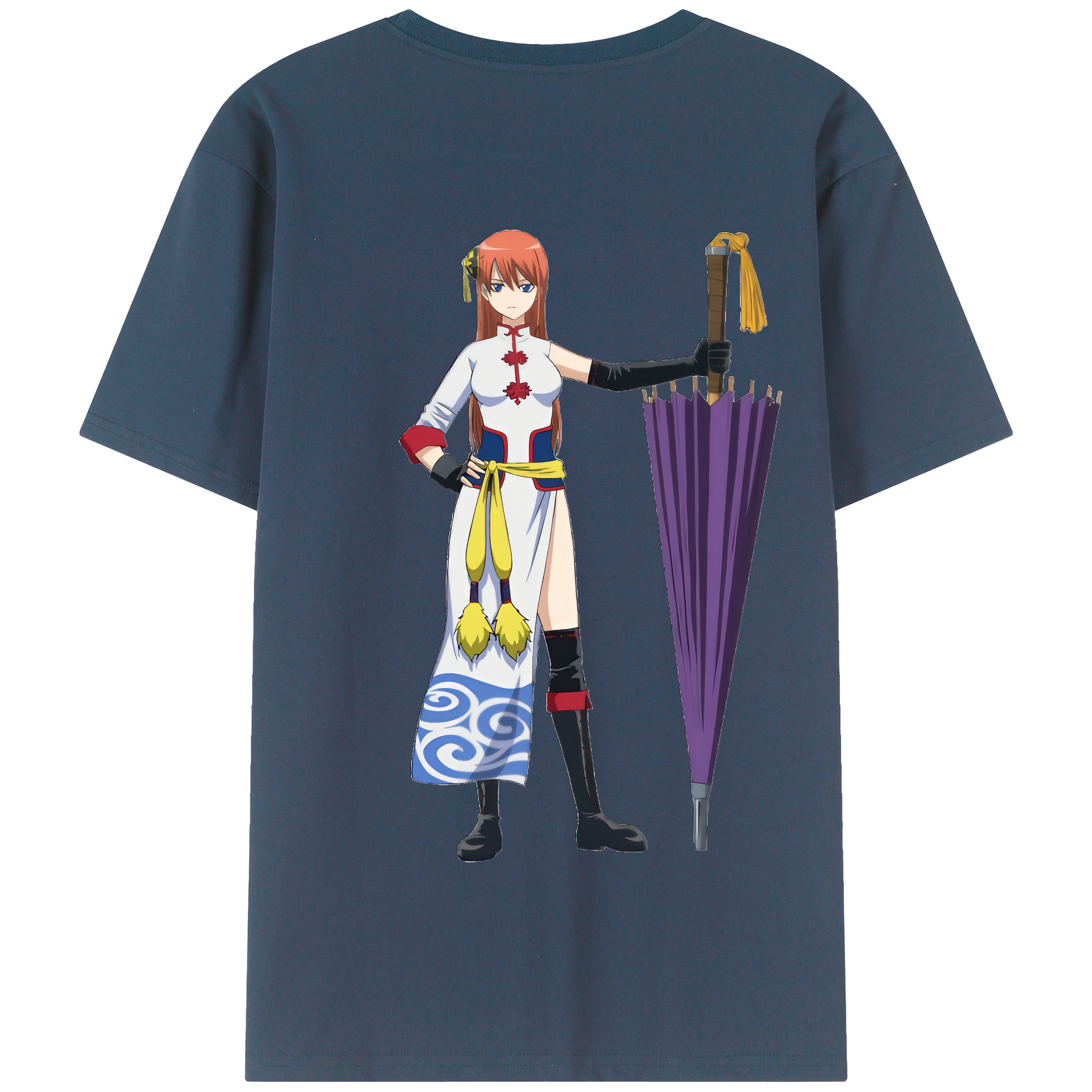 （画像用） ぎんたま 坂田銀時（さかたぎんとき） 神楽 志村新八（しむら しんぱち） GINTAMA Sakata Gintoki Kagura Shimura Shinpachi 綿100％半袖Tシャツ（背面プリント）