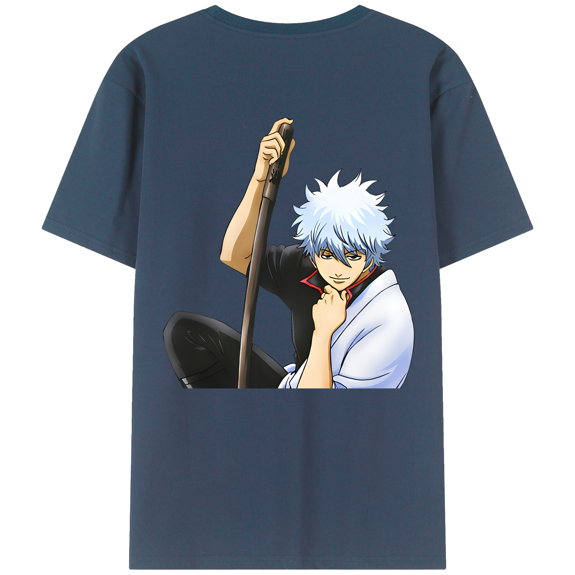 （画像用） ぎんたま 坂田銀時（さかたぎんとき） 神楽 志村新八（しむら しんぱち） GINTAMA Sakata Gintoki Kagura Shimura Shinpachi 綿100％半袖Tシャツ（背面プリント）
