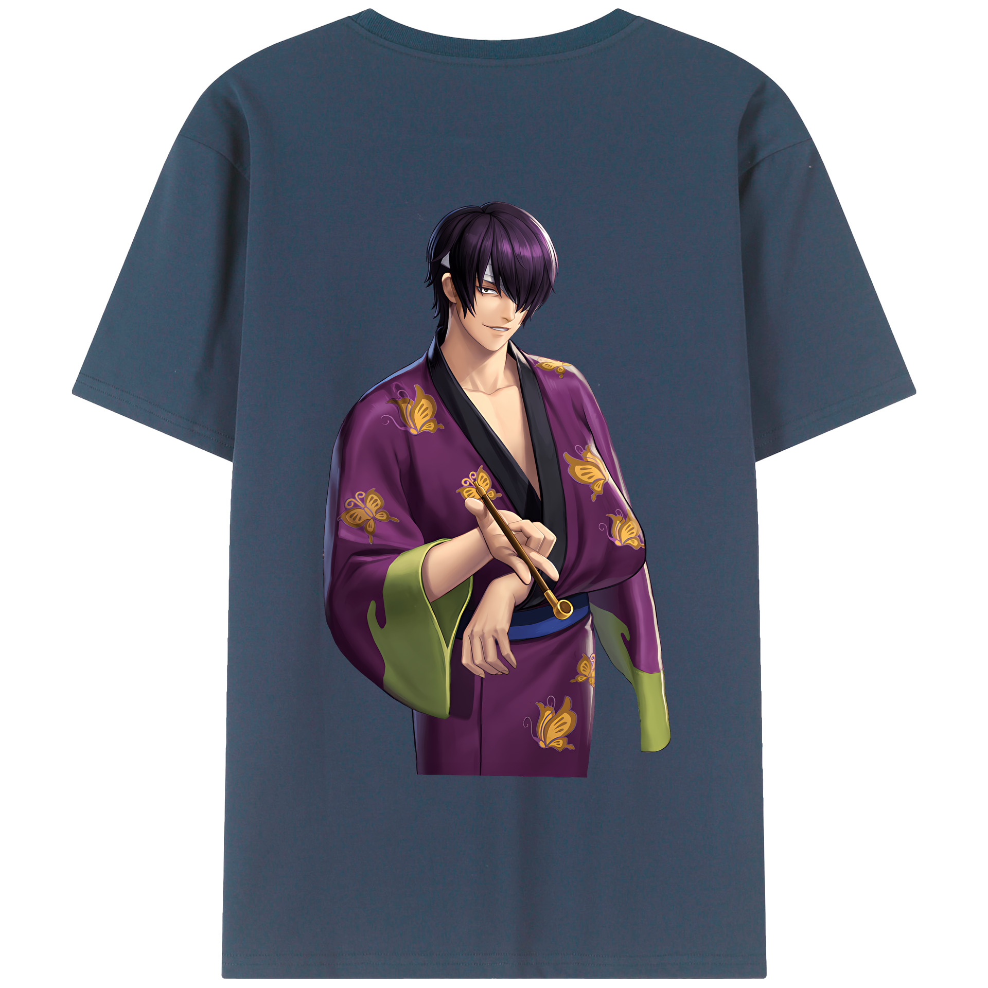 （画像用） ぎんたま 坂田銀時（さかたぎんとき） 神楽 志村新八（しむら しんぱち） GINTAMA Sakata Gintoki Kagura Shimura Shinpachi 綿100％半袖Tシャツ（背面プリント）