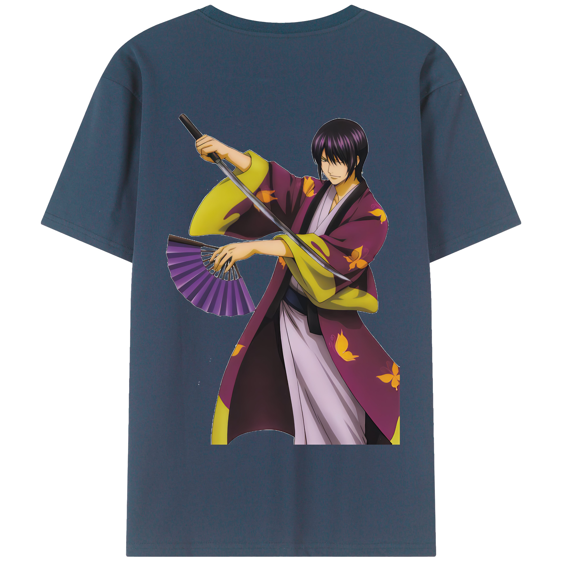 （画像用） ぎんたま 坂田銀時（さかたぎんとき） 神楽 志村新八（しむら しんぱち） GINTAMA Sakata Gintoki Kagura Shimura Shinpachi 綿100％半袖Tシャツ（背面プリント）