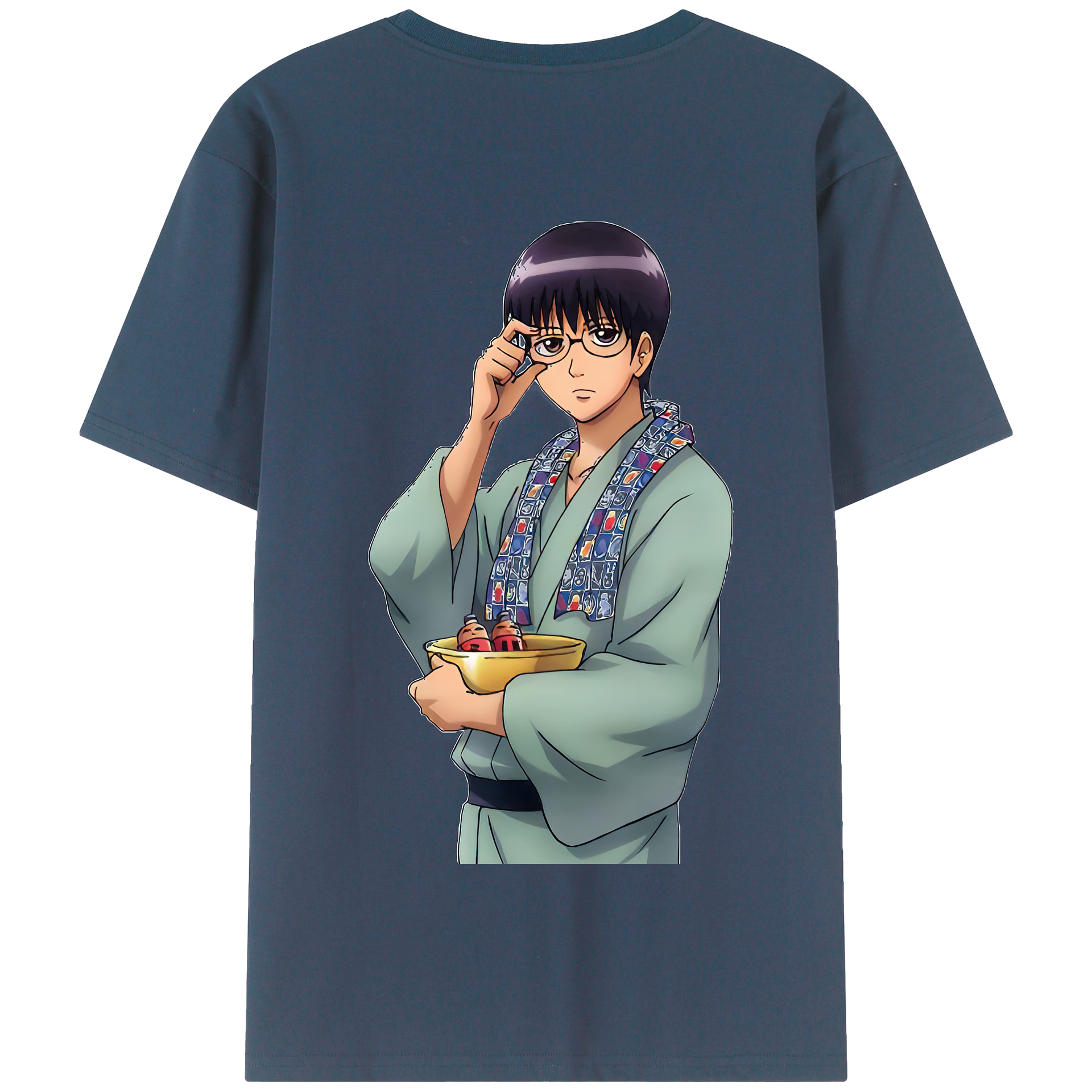 （画像用） ぎんたま 坂田銀時（さかたぎんとき） 神楽 志村新八（しむら しんぱち） GINTAMA Sakata Gintoki Kagura Shimura Shinpachi 綿100％半袖Tシャツ（背面プリント）