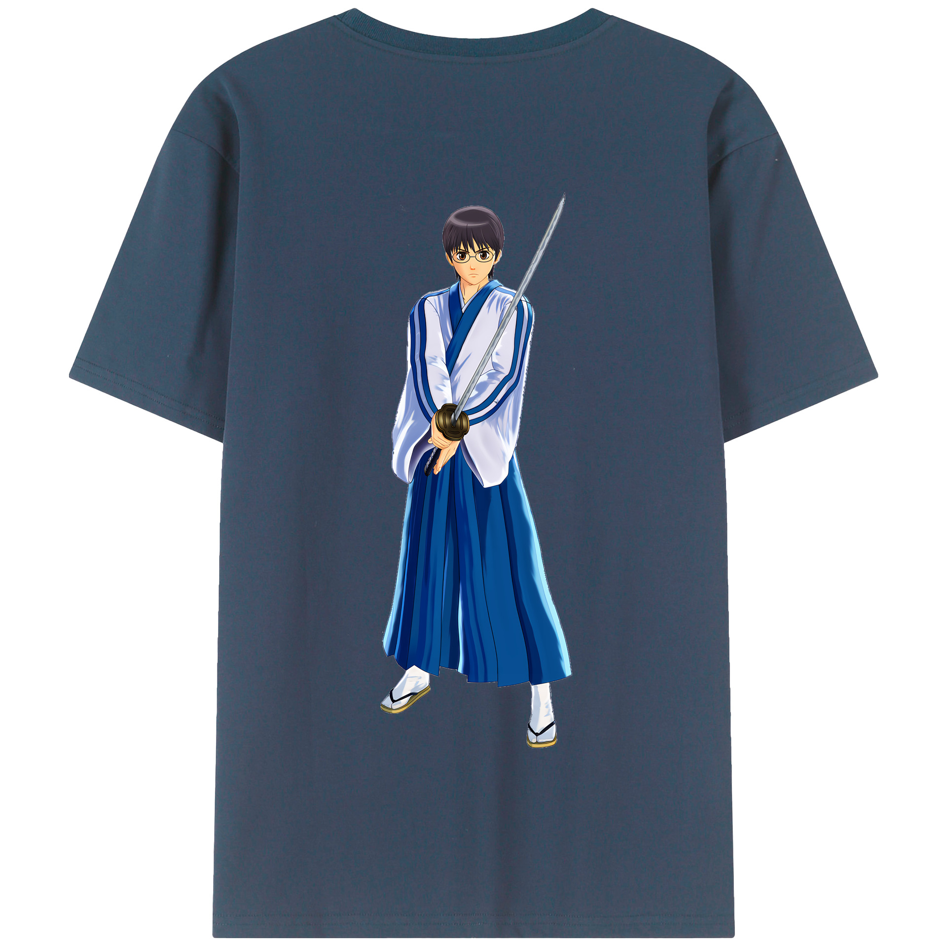 （画像用） ぎんたま 坂田銀時（さかたぎんとき） 神楽 志村新八（しむら しんぱち） GINTAMA Sakata Gintoki Kagura Shimura Shinpachi 綿100％半袖Tシャツ（背面プリント）