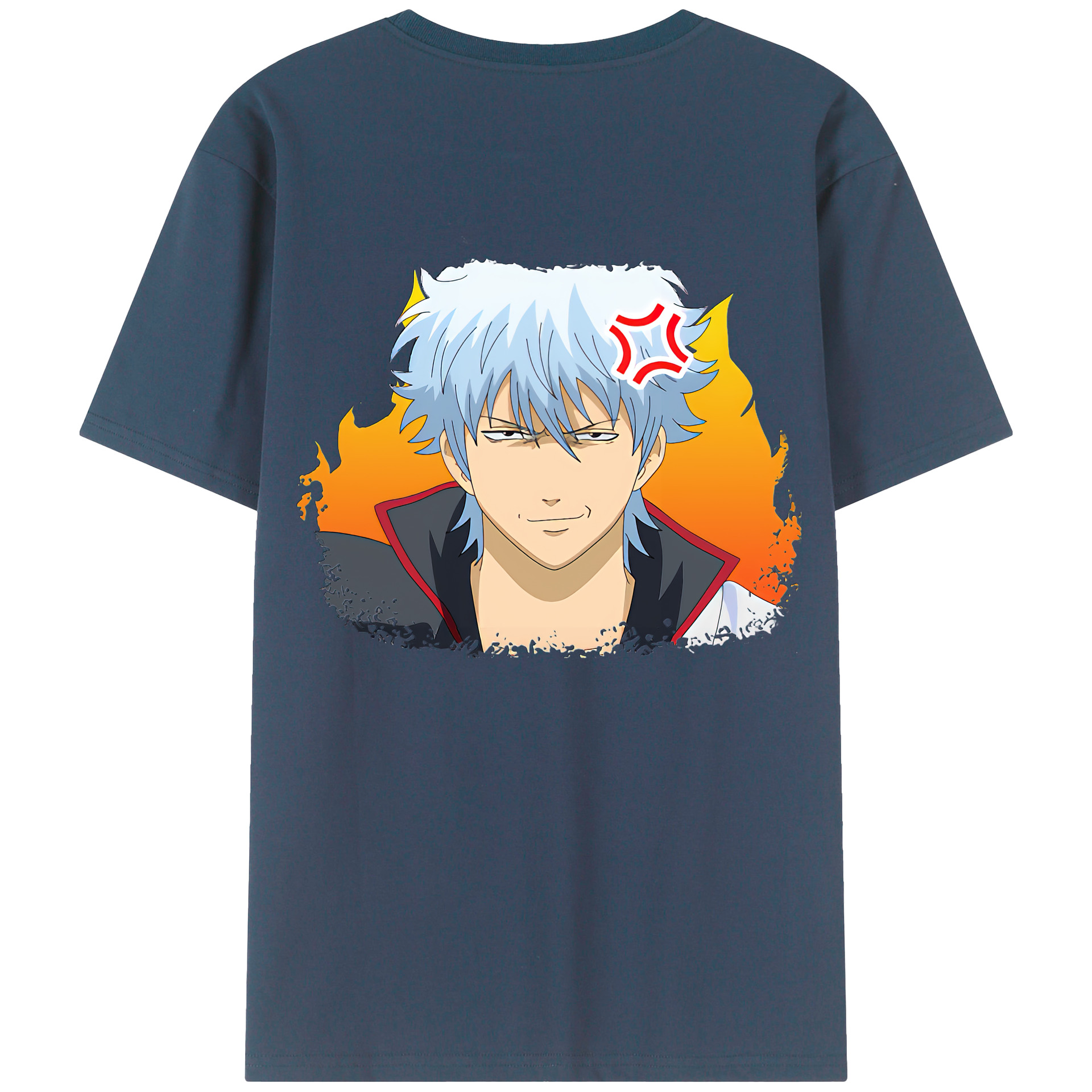 （画像用） ぎんたま 坂田銀時（さかたぎんとき） 神楽 志村新八（しむら しんぱち） GINTAMA Sakata Gintoki Kagura Shimura Shinpachi 綿100％半袖Tシャツ（背面プリント）
