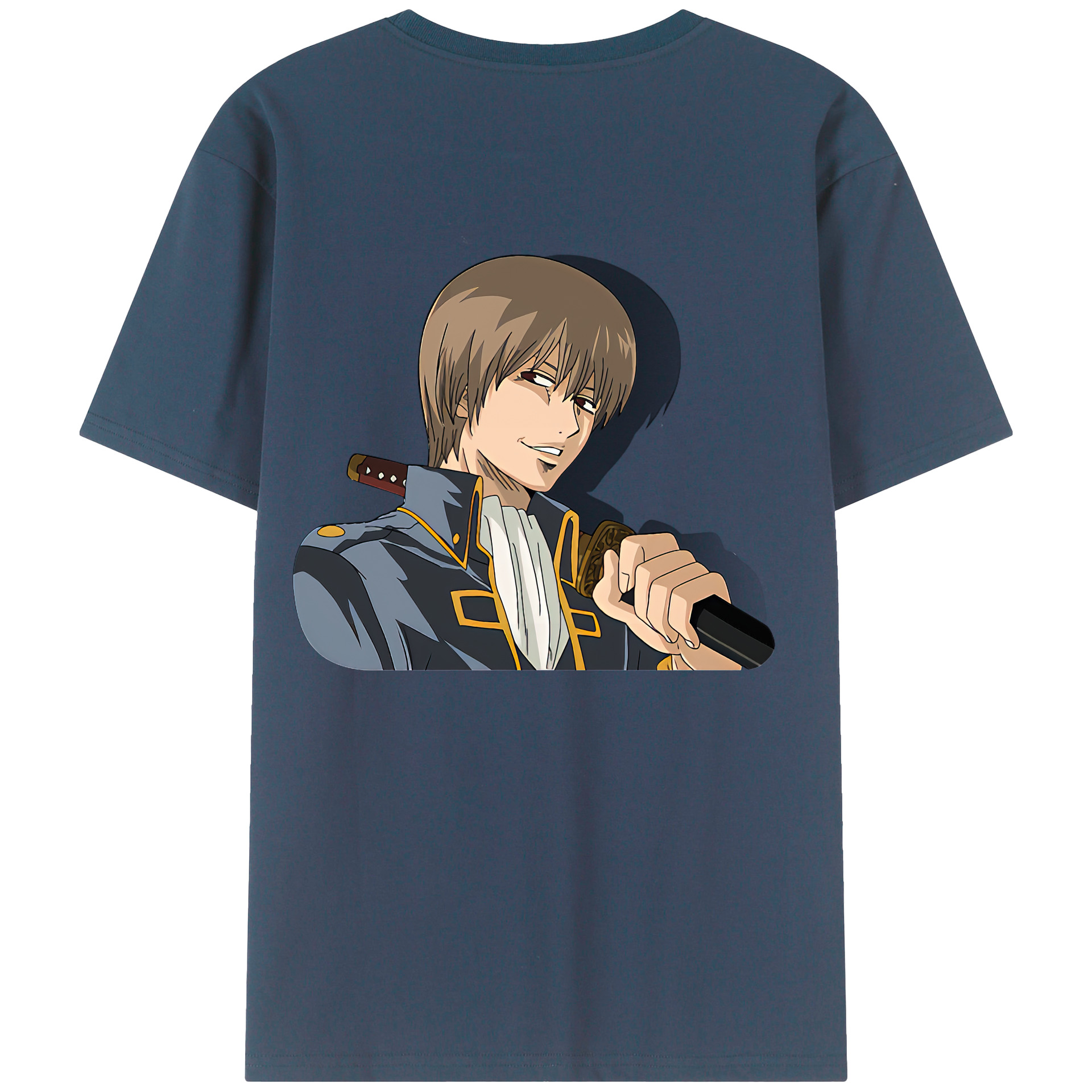 （画像用） ぎんたま 坂田銀時（さかたぎんとき） 神楽 志村新八（しむら しんぱち） GINTAMA Sakata Gintoki Kagura Shimura Shinpachi 綿100％半袖Tシャツ（背面プリント）