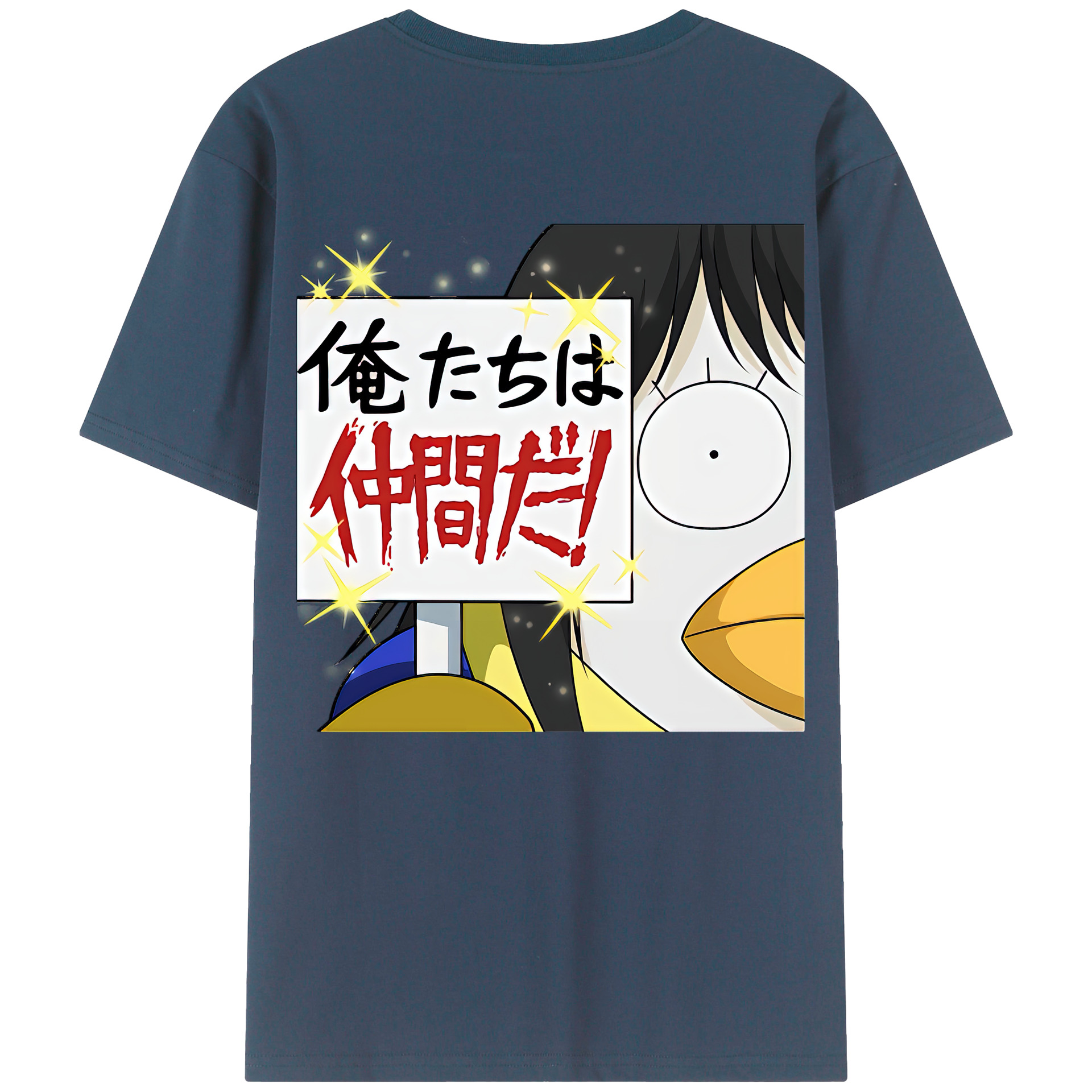 （画像用） ぎんたま 坂田銀時（さかたぎんとき） 神楽 志村新八（しむら しんぱち） GINTAMA Sakata Gintoki Kagura Shimura Shinpachi 綿100％半袖Tシャツ（背面プリント）