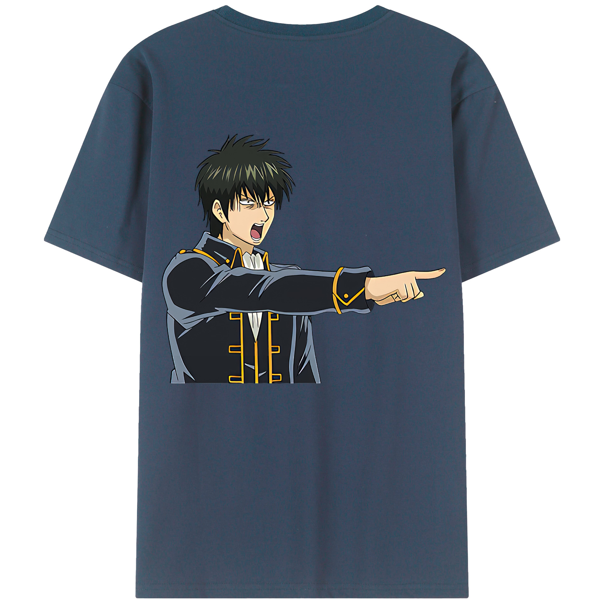 （画像用） ぎんたま 坂田銀時（さかたぎんとき） 神楽 志村新八（しむら しんぱち） GINTAMA Sakata Gintoki Kagura Shimura Shinpachi 綿100％半袖Tシャツ（背面プリント）