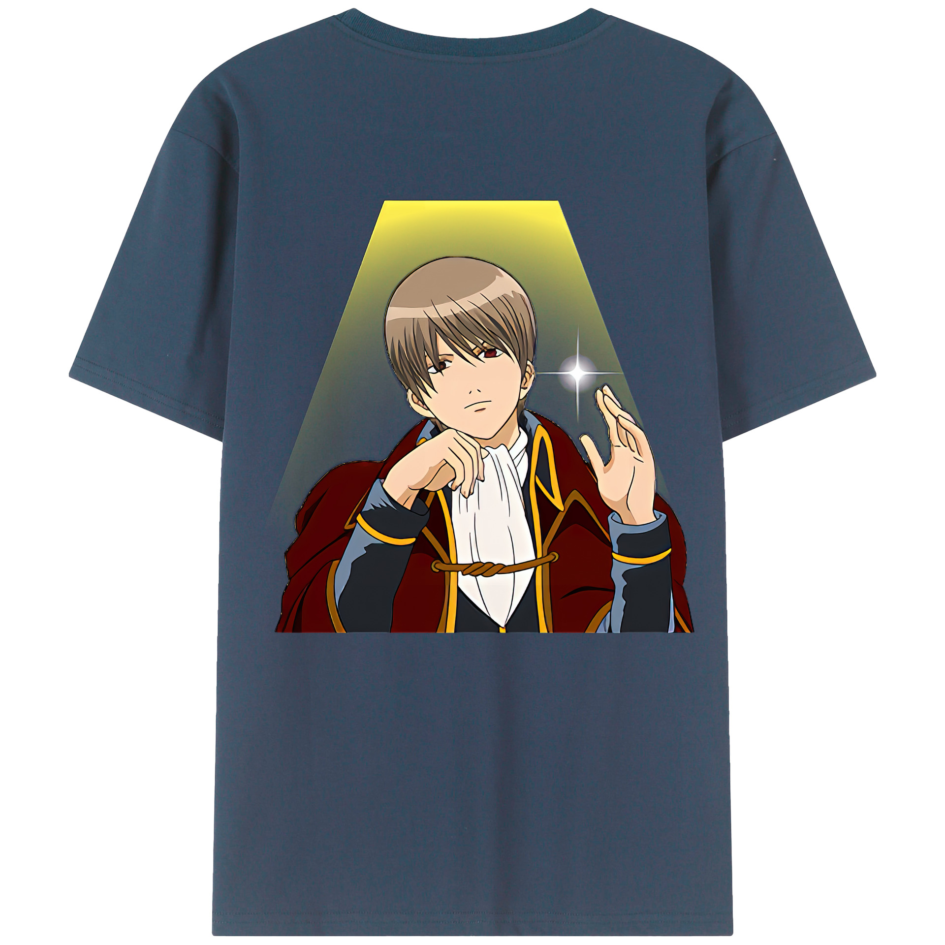 （画像用） ぎんたま 坂田銀時（さかたぎんとき） 神楽 志村新八（しむら しんぱち） GINTAMA Sakata Gintoki Kagura Shimura Shinpachi 綿100％半袖Tシャツ（背面プリント）