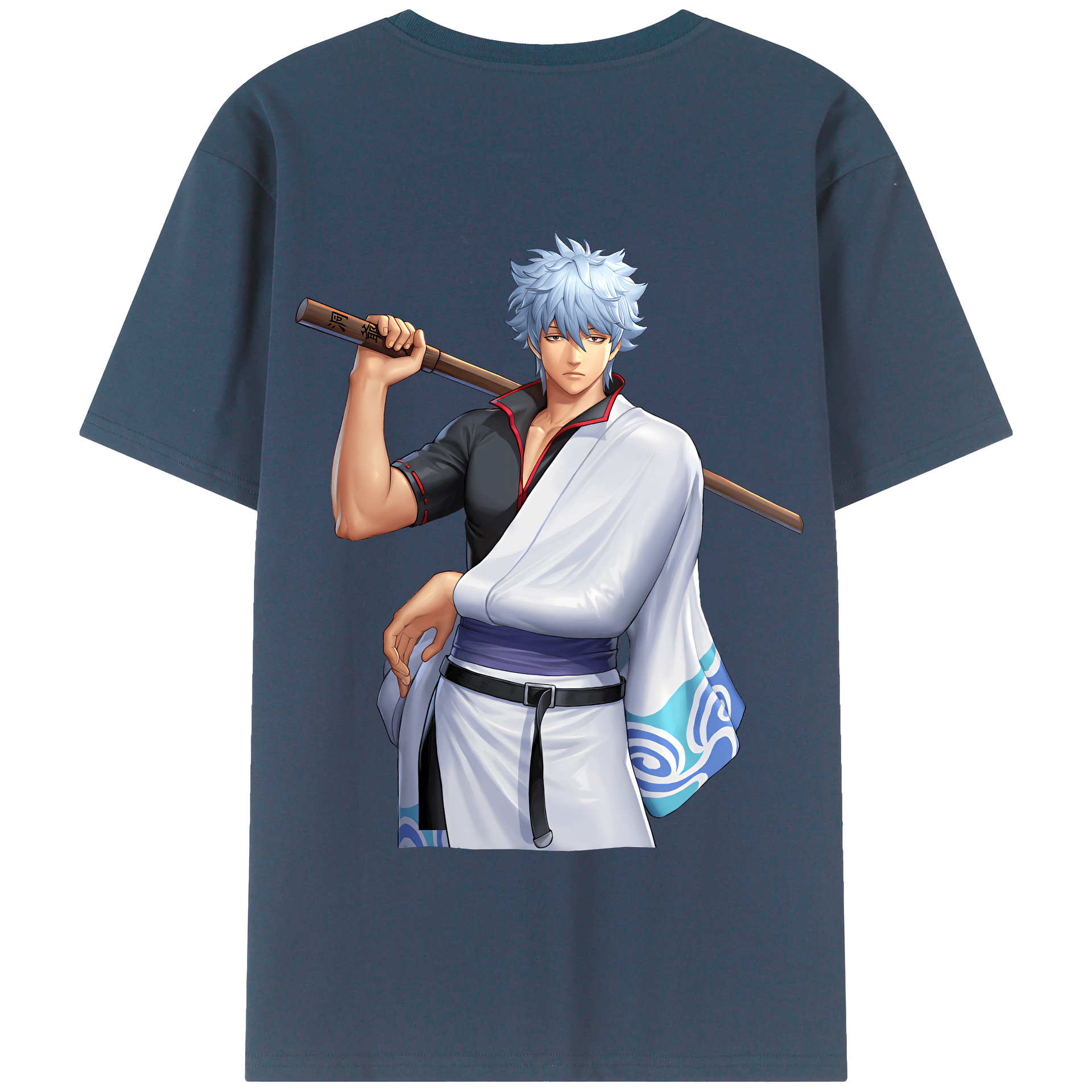 （画像用） ぎんたま 坂田銀時（さかたぎんとき） 神楽 志村新八（しむら しんぱち） GINTAMA Sakata Gintoki Kagura Shimura Shinpachi 綿100％半袖Tシャツ（背面プリント）