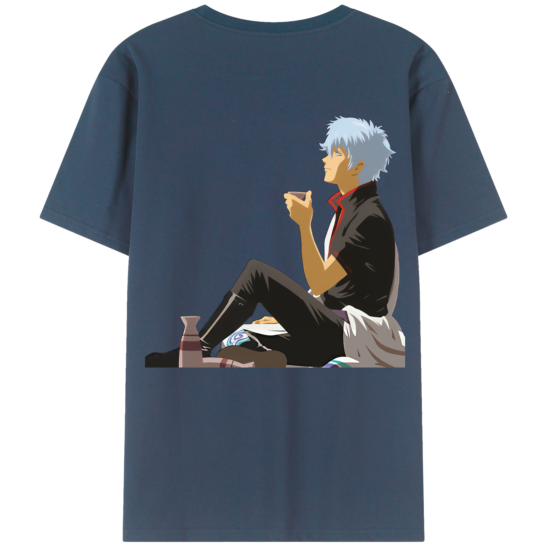 （画像用） ぎんたま 坂田銀時（さかたぎんとき） 神楽 志村新八（しむら しんぱち） GINTAMA Sakata Gintoki Kagura Shimura Shinpachi 綿100％半袖Tシャツ（背面プリント）