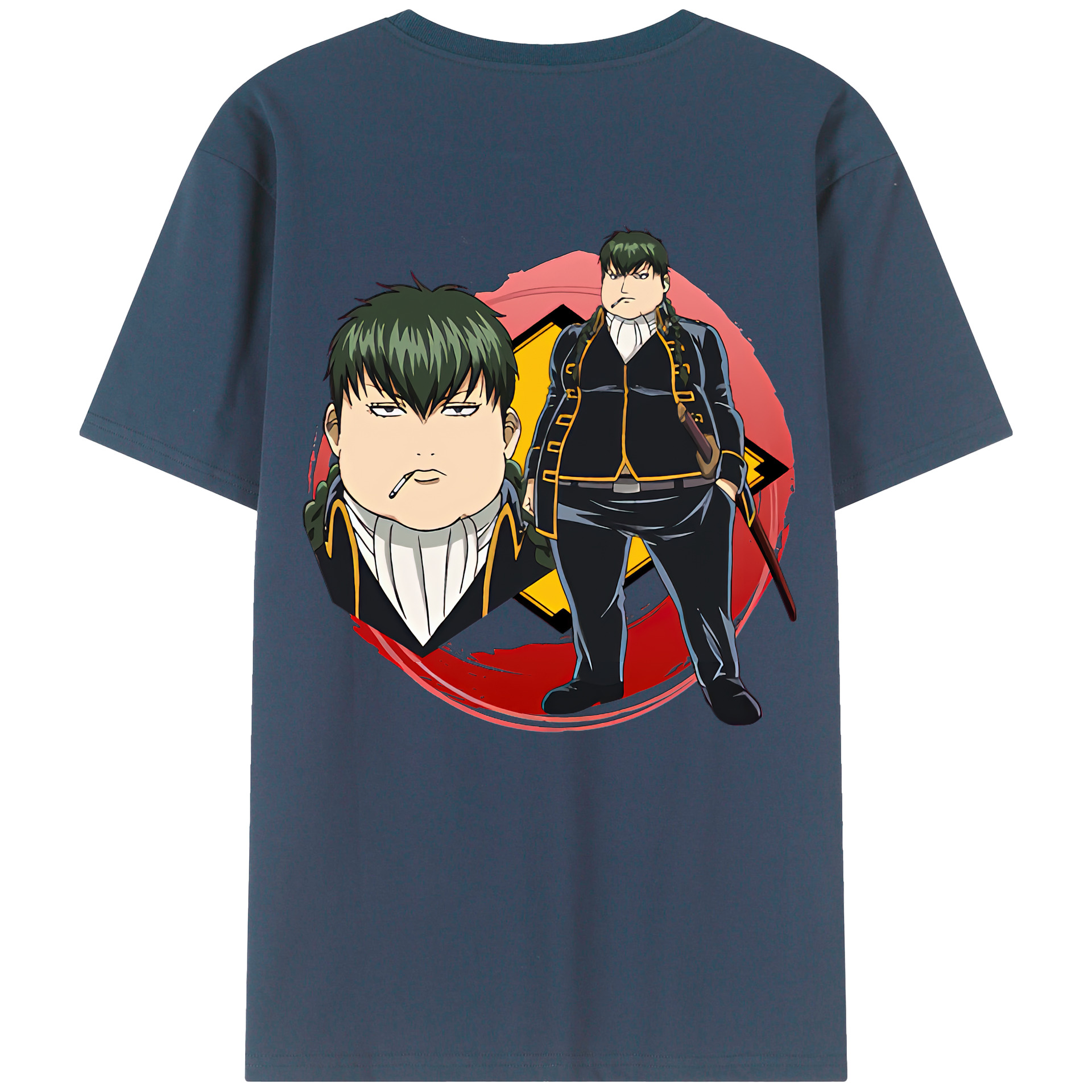 （画像用） ぎんたま 坂田銀時（さかたぎんとき） 神楽 志村新八（しむら しんぱち） GINTAMA Sakata Gintoki Kagura Shimura Shinpachi 綿100％半袖Tシャツ（背面プリント）