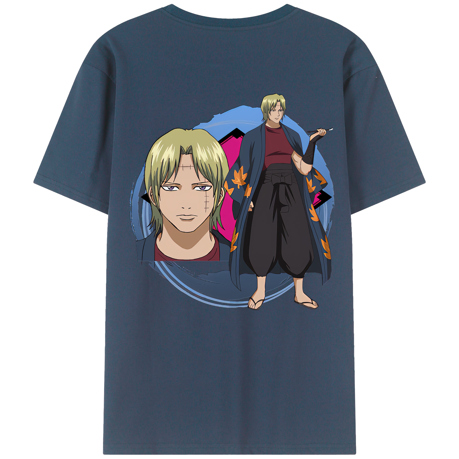 （画像用） ぎんたま 坂田銀時（さかたぎんとき） 神楽 志村新八（しむら しんぱち） GINTAMA Sakata Gintoki Kagura Shimura Shinpachi 綿100％半袖Tシャツ（背面プリント）