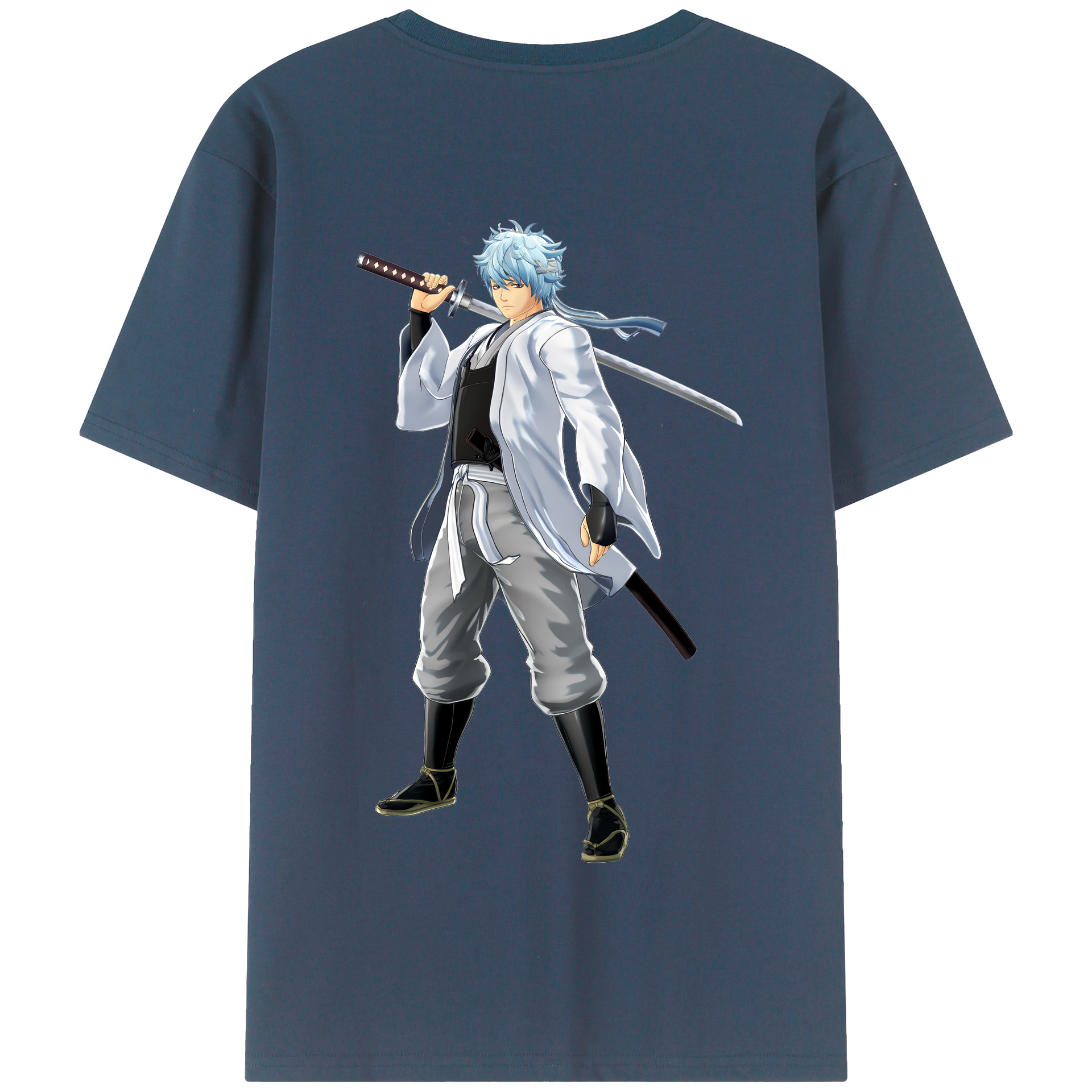 （画像用） ぎんたま 坂田銀時（さかたぎんとき） 神楽 志村新八（しむら しんぱち） GINTAMA Sakata Gintoki Kagura Shimura Shinpachi 綿100％半袖Tシャツ（背面プリント）