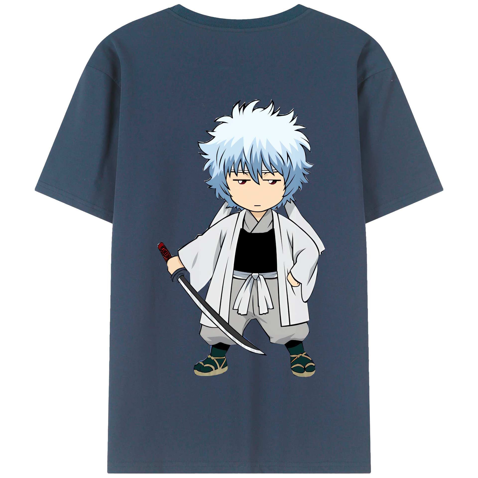 （画像用） ぎんたま 坂田銀時（さかたぎんとき） 神楽 志村新八（しむら しんぱち） GINTAMA Sakata Gintoki Kagura Shimura Shinpachi 綿100％半袖Tシャツ（背面プリント）
