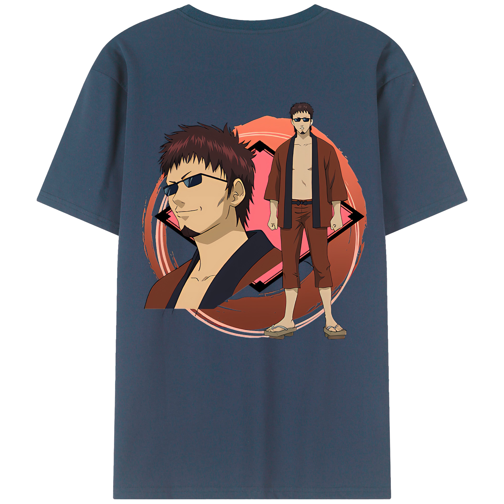 （画像用） ぎんたま 坂田銀時（さかたぎんとき） 神楽 志村新八（しむら しんぱち） GINTAMA Sakata Gintoki Kagura Shimura Shinpachi 綿100％半袖Tシャツ（背面プリント）
