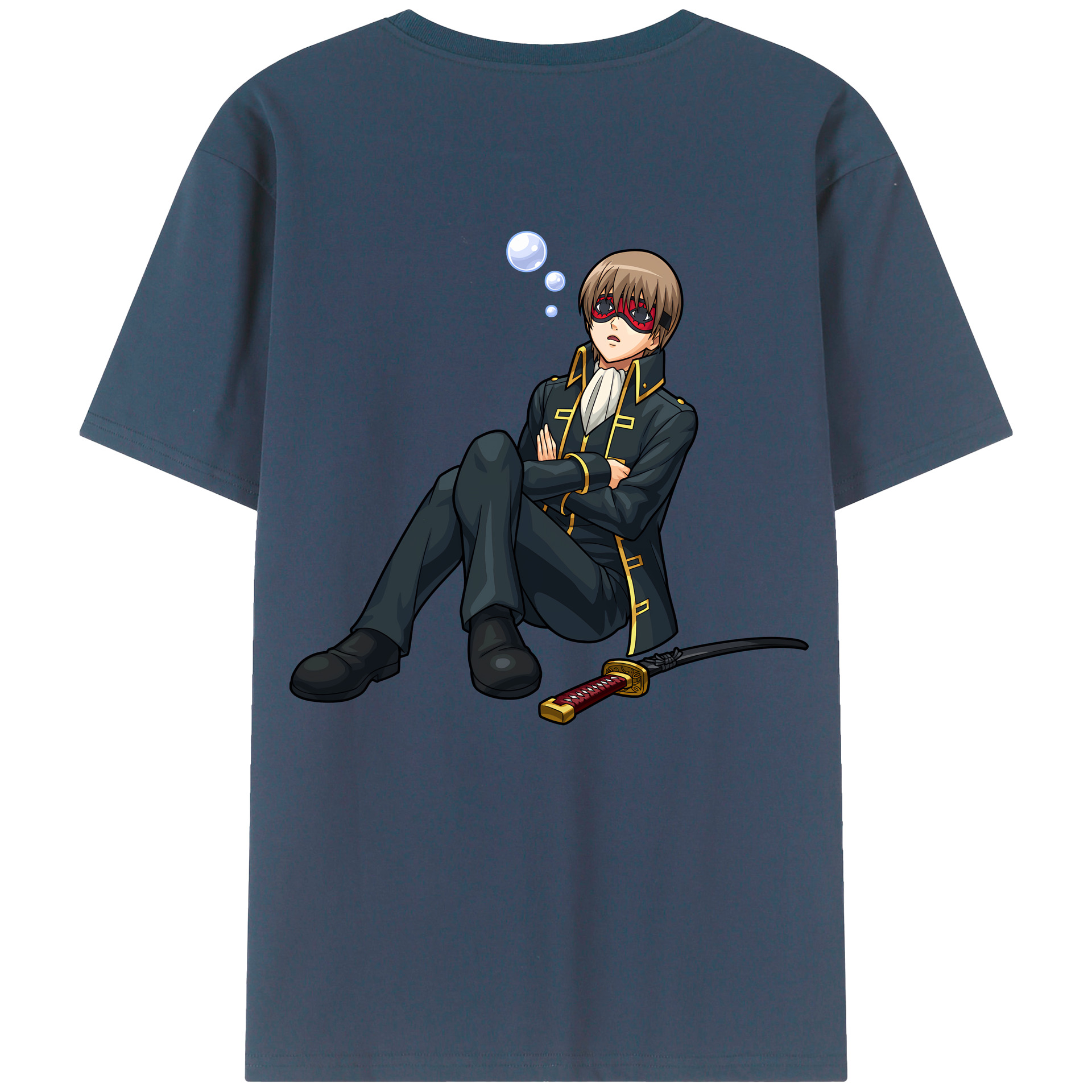 （画像用） ぎんたま 坂田銀時（さかたぎんとき） 神楽 志村新八（しむら しんぱち） GINTAMA Sakata Gintoki Kagura Shimura Shinpachi 綿100％半袖Tシャツ（背面プリント）