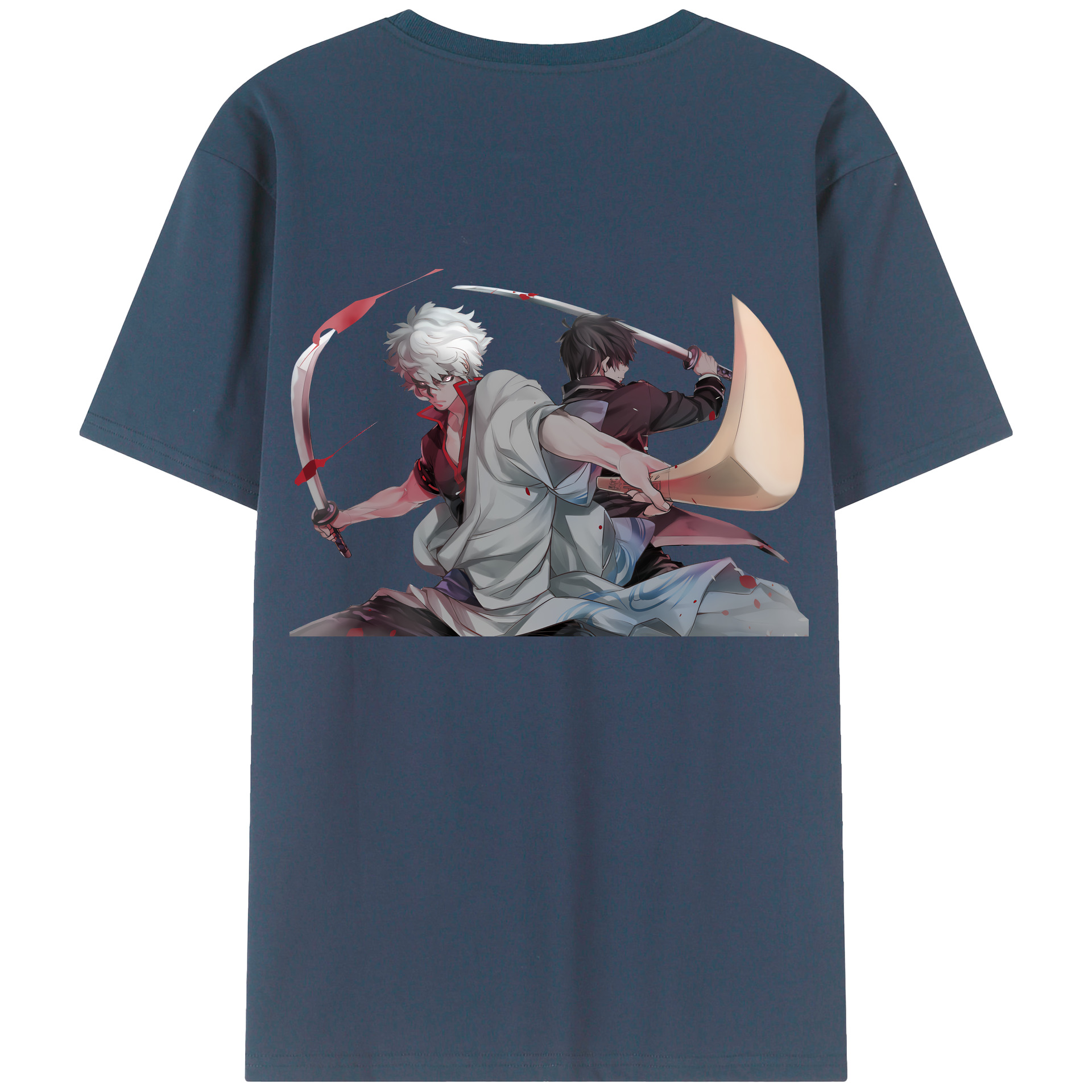（画像用） ぎんたま 坂田銀時（さかたぎんとき） 神楽 志村新八（しむら しんぱち） GINTAMA Sakata Gintoki Kagura Shimura Shinpachi 綿100％半袖Tシャツ（背面プリント）