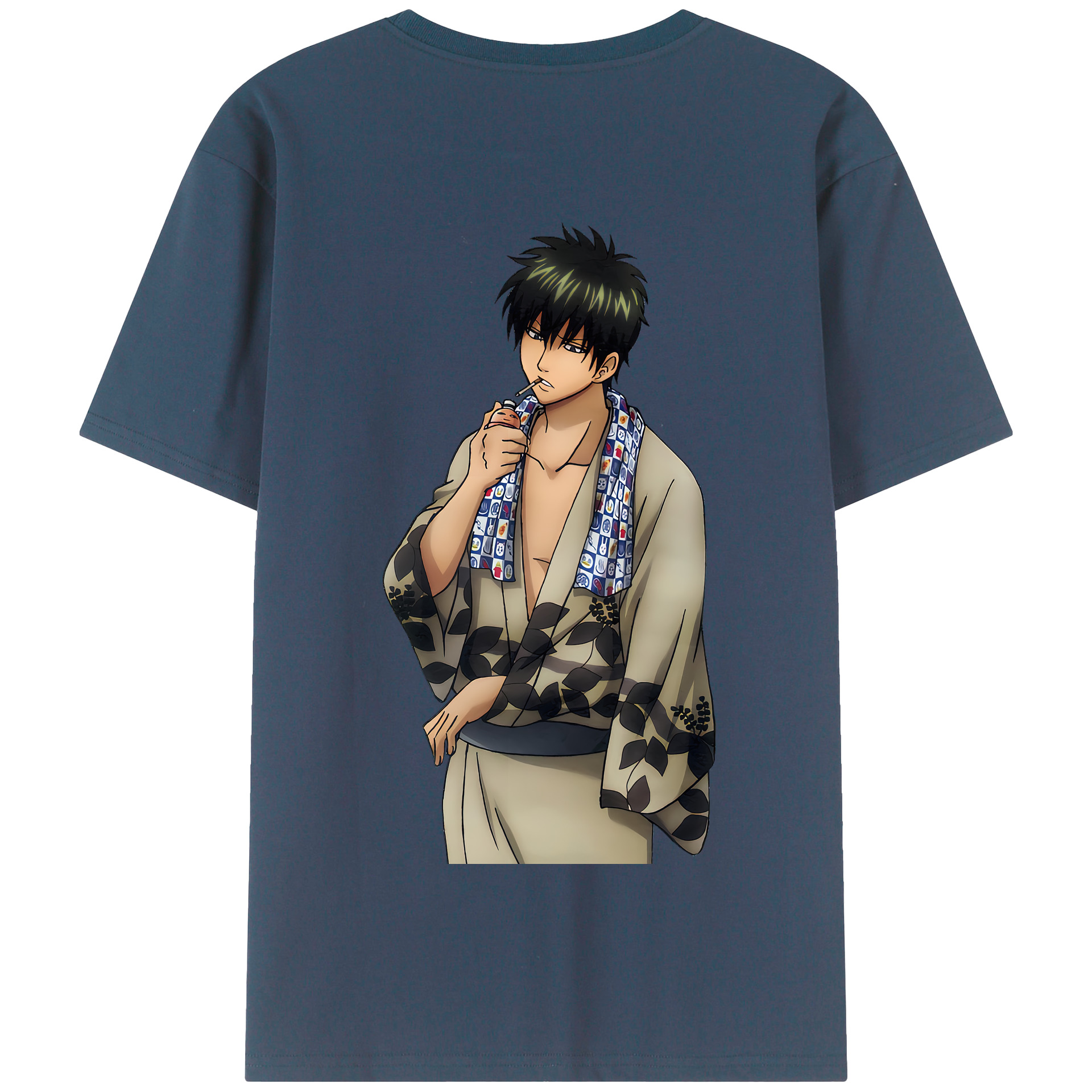 （画像用） ぎんたま 坂田銀時（さかたぎんとき） 神楽 志村新八（しむら しんぱち） GINTAMA Sakata Gintoki Kagura Shimura Shinpachi 綿100％半袖Tシャツ（背面プリント）