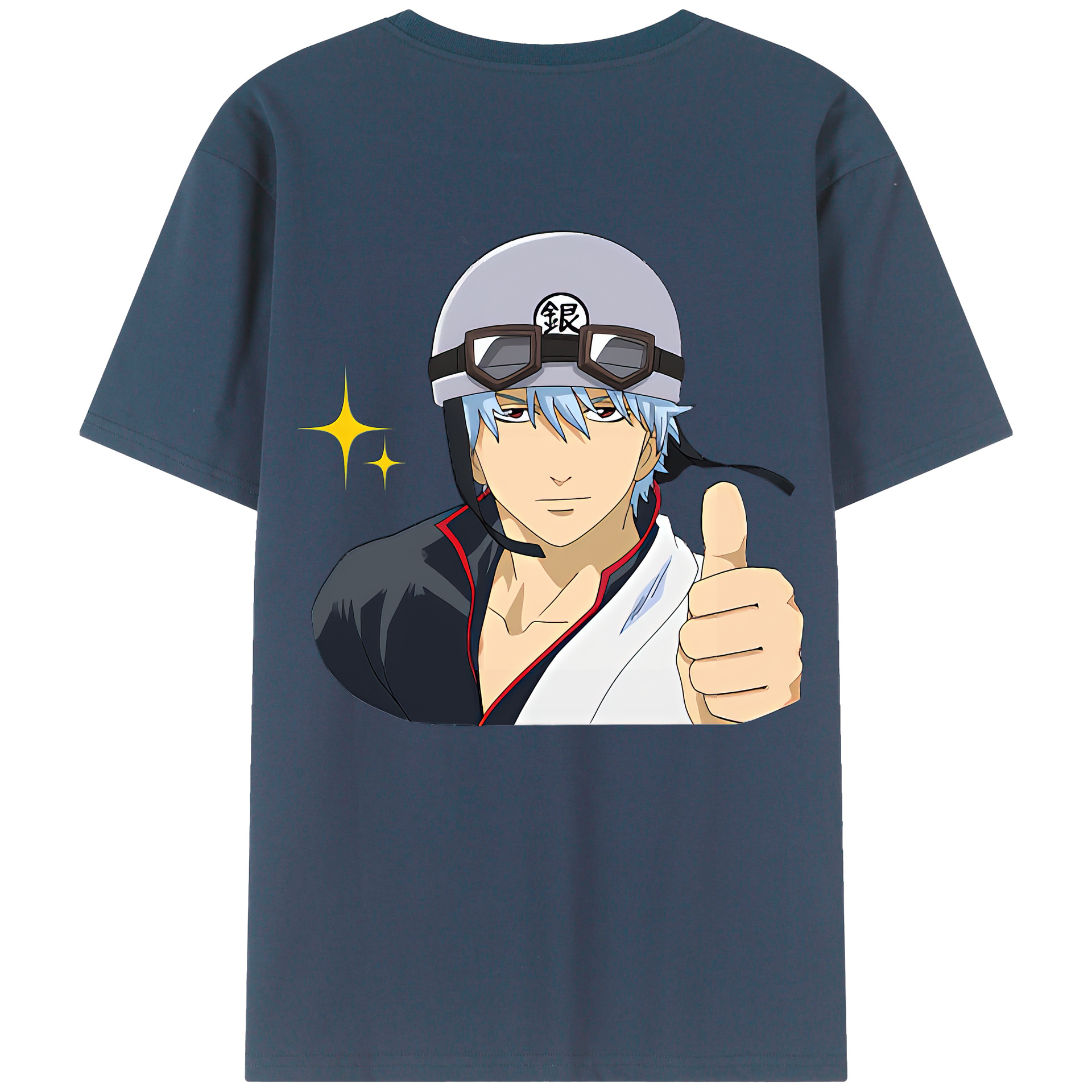 （画像用） ぎんたま 坂田銀時（さかたぎんとき） 神楽 志村新八（しむら しんぱち） GINTAMA Sakata Gintoki Kagura Shimura Shinpachi 綿100％半袖Tシャツ（背面プリント）