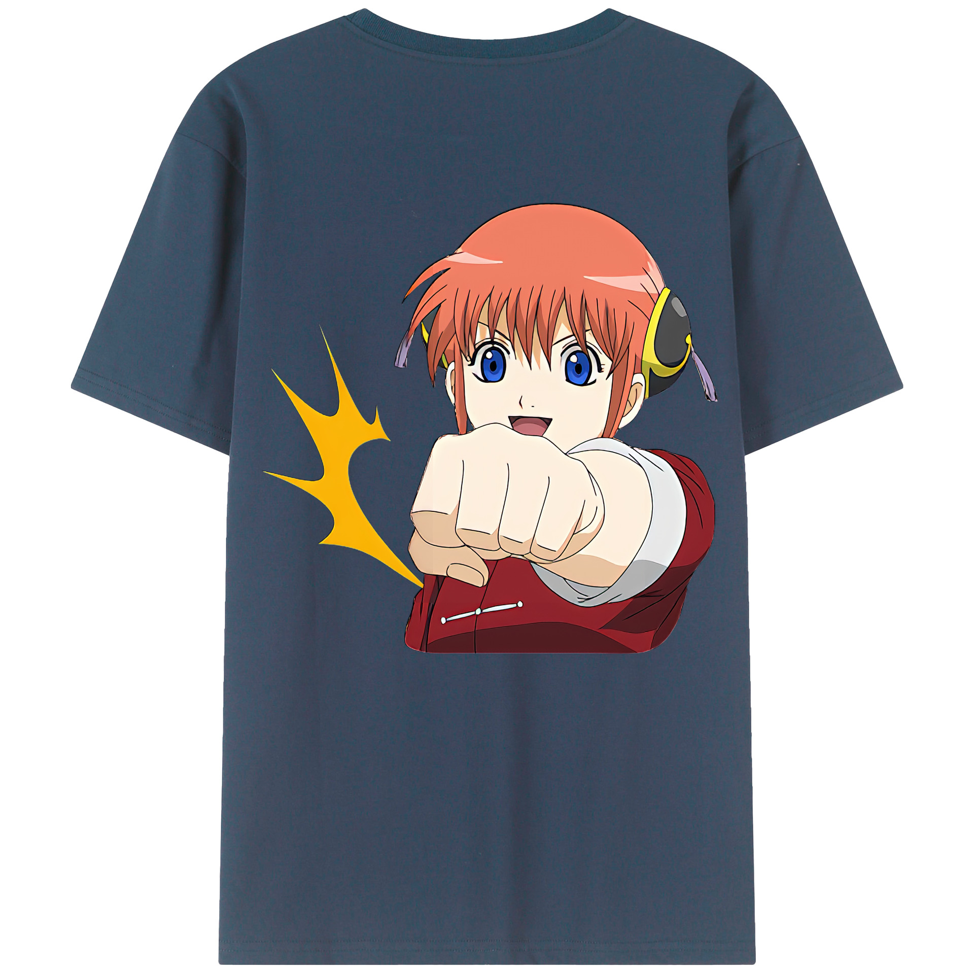 （画像用） ぎんたま 坂田銀時（さかたぎんとき） 神楽 志村新八（しむら しんぱち） GINTAMA Sakata Gintoki Kagura Shimura Shinpachi 綿100％半袖Tシャツ（背面プリント）